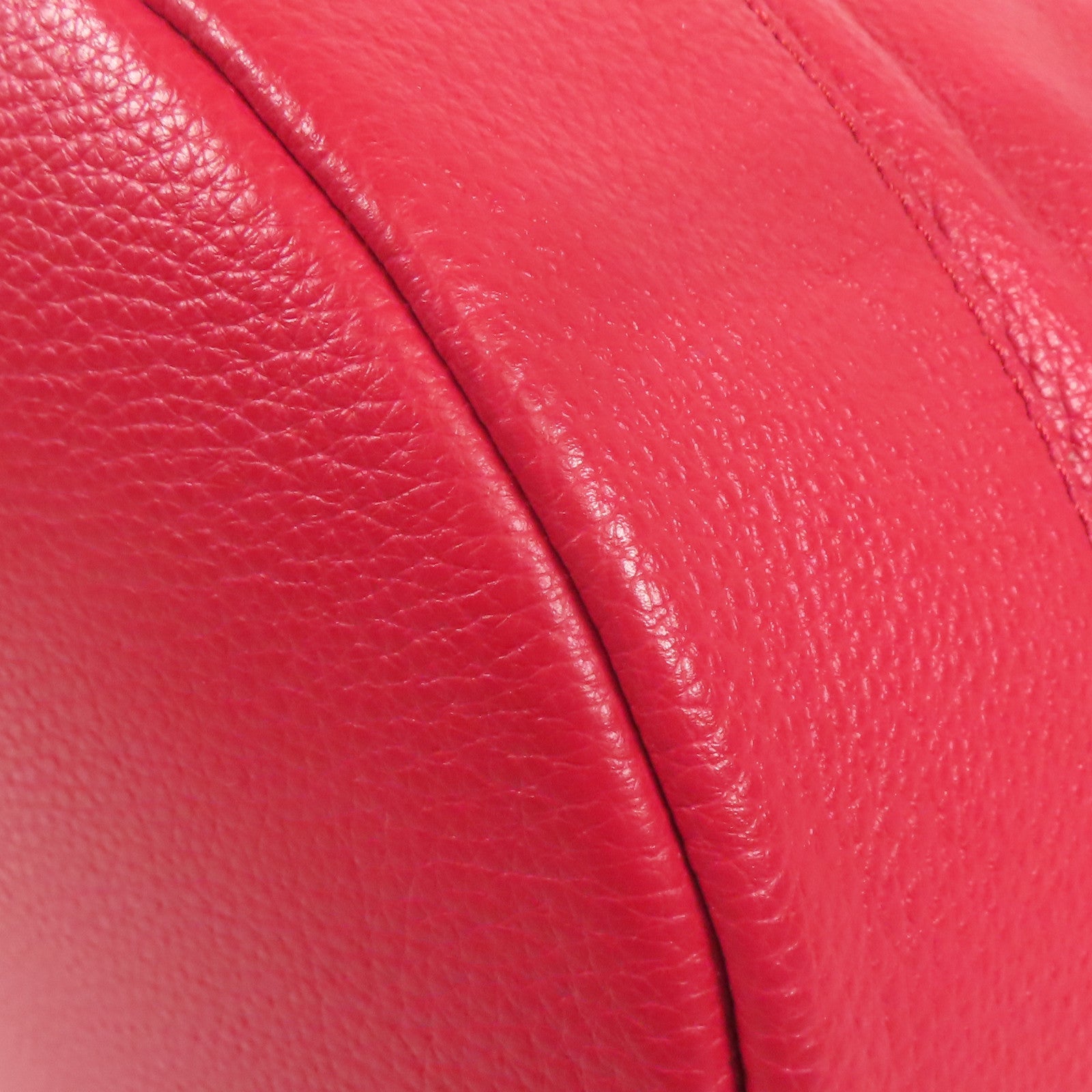 SEE BY CHLOE GHW Shoulder Bag Calfskin Leather Red