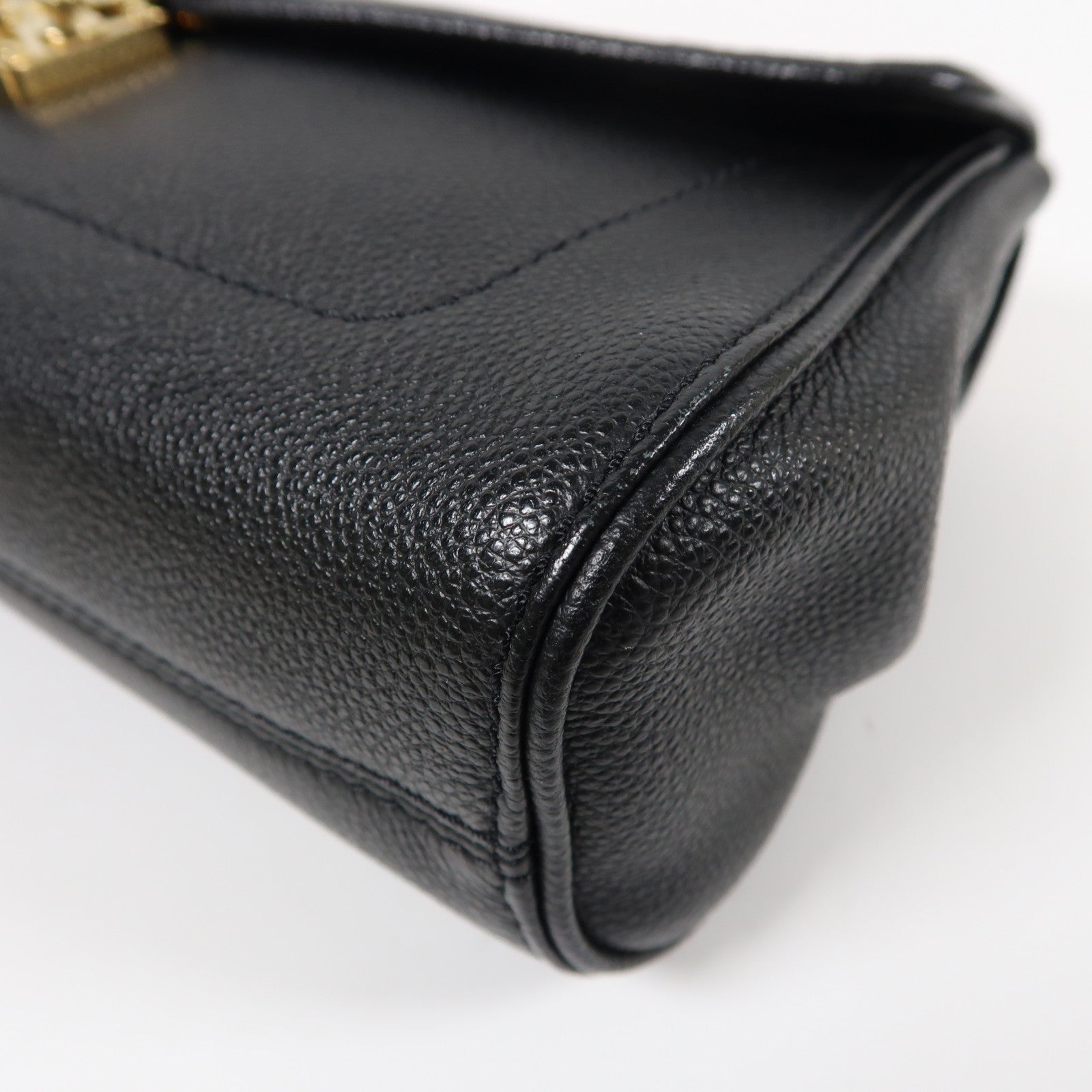 LOUIS VUITTON Monogram Empreinte Saint Germain PM金扣鏈帶肩背袋黑色