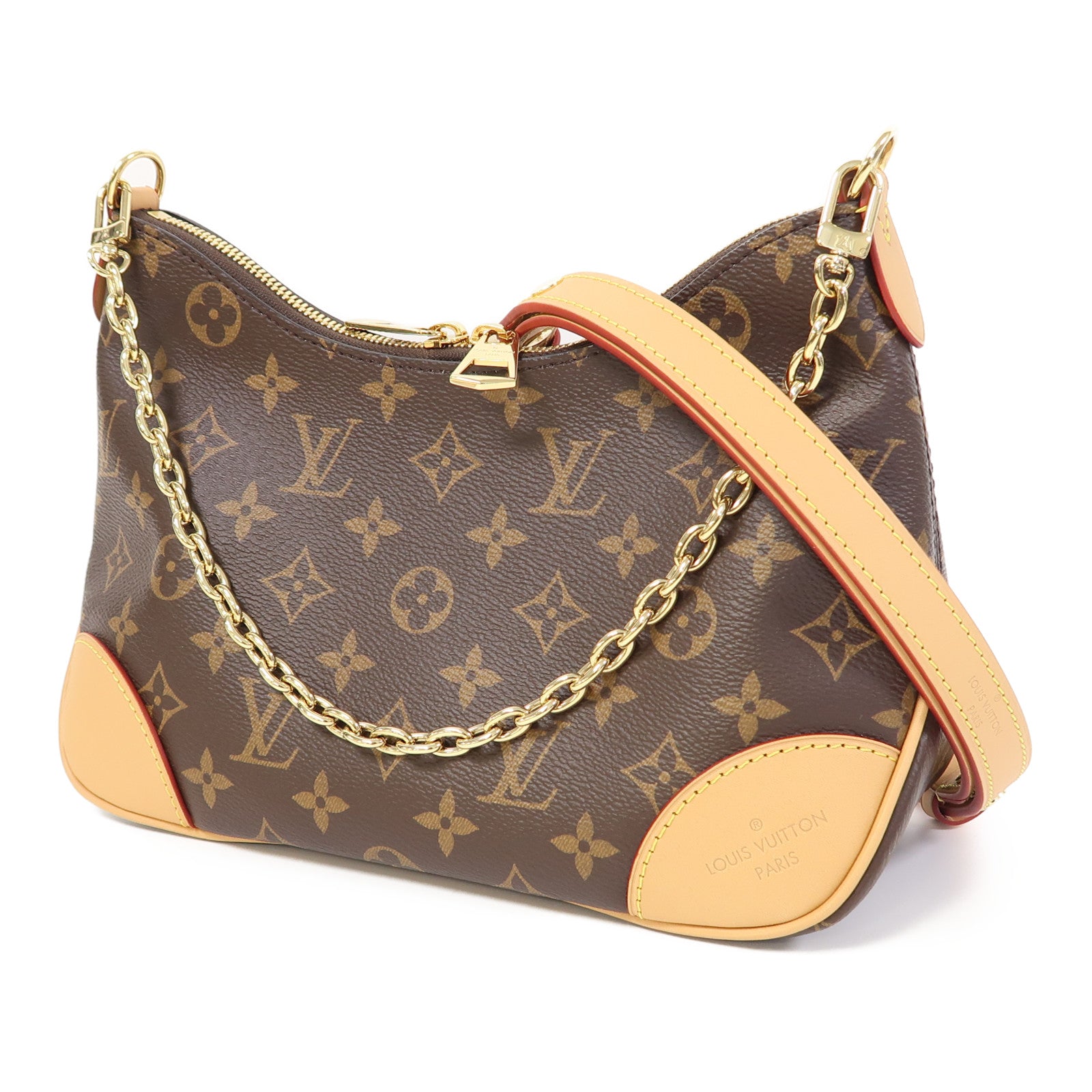 LOUIS VUITTON Monogram Boulogne金扣肩背袋啡色