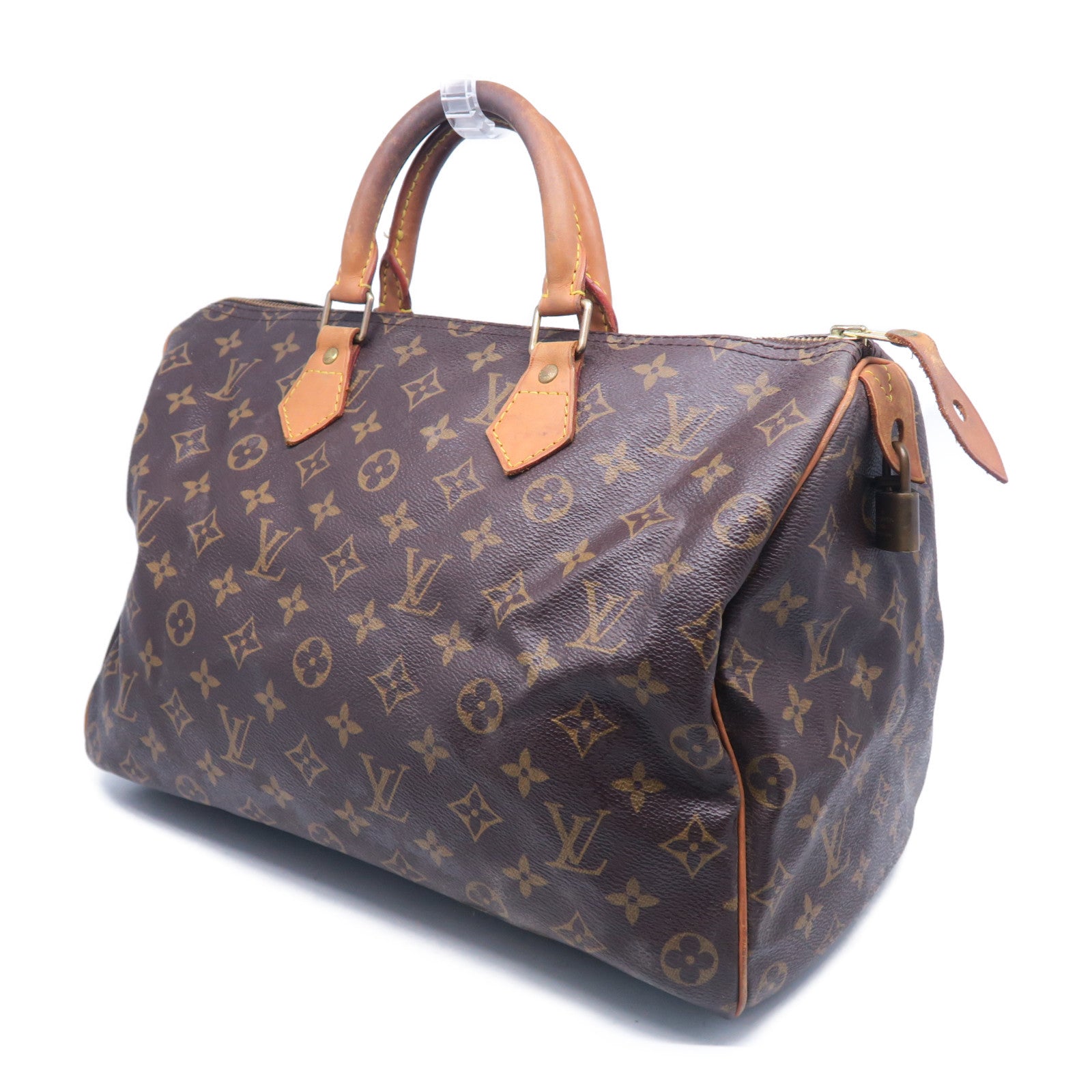 LOUIS VUITTON 【激減優惠】Monogram Speedy 35金扣手挽袋啡色