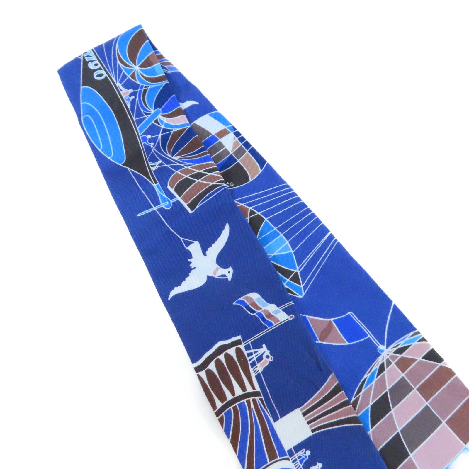 HERMES 【激減優惠】絲質Twilly Scarf絲巾藍色