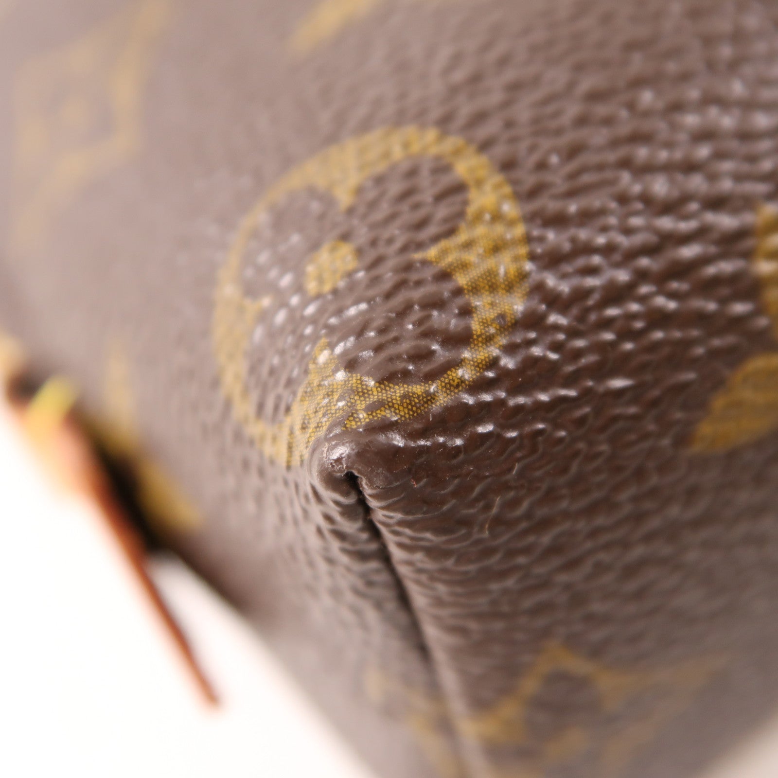 LOUIS VUITTON Monogram Cosmetic Pouch金扣手拿包棕色