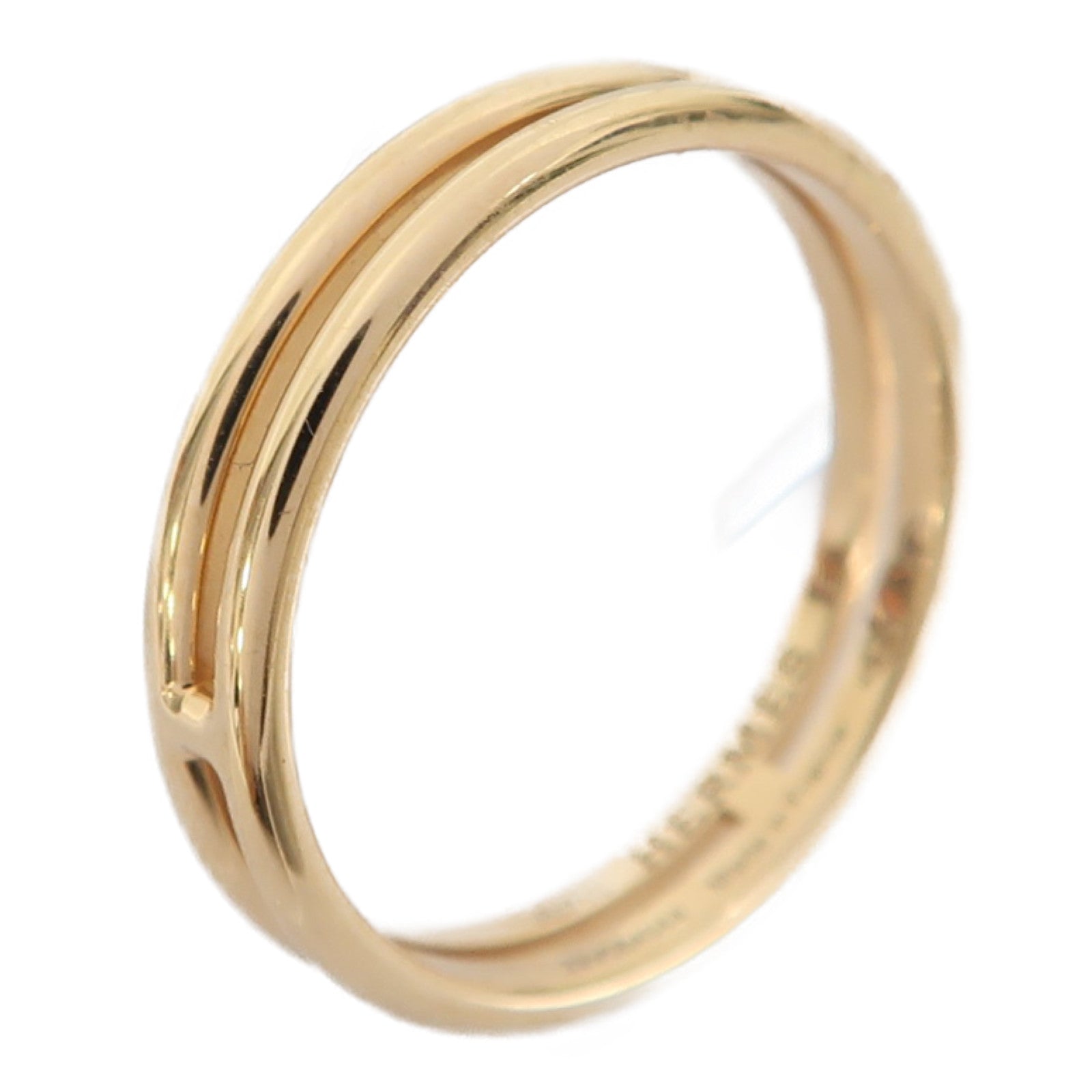 HERMES 18K玫瑰金Ariane Wedding Band戒指US#7.25