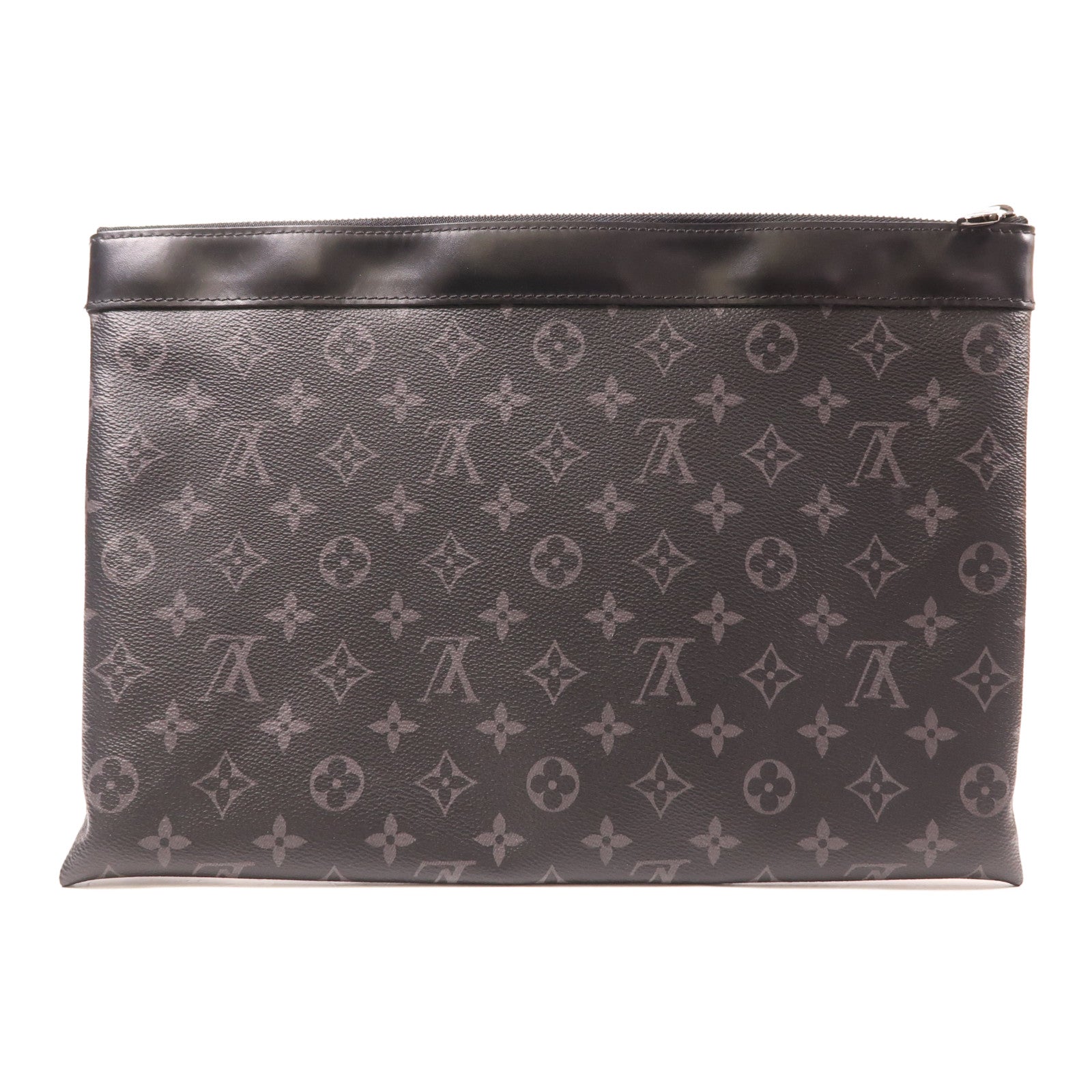 LOUIS VUITTON Monogram Eclipse Discovery Pochette銀扣手拿包