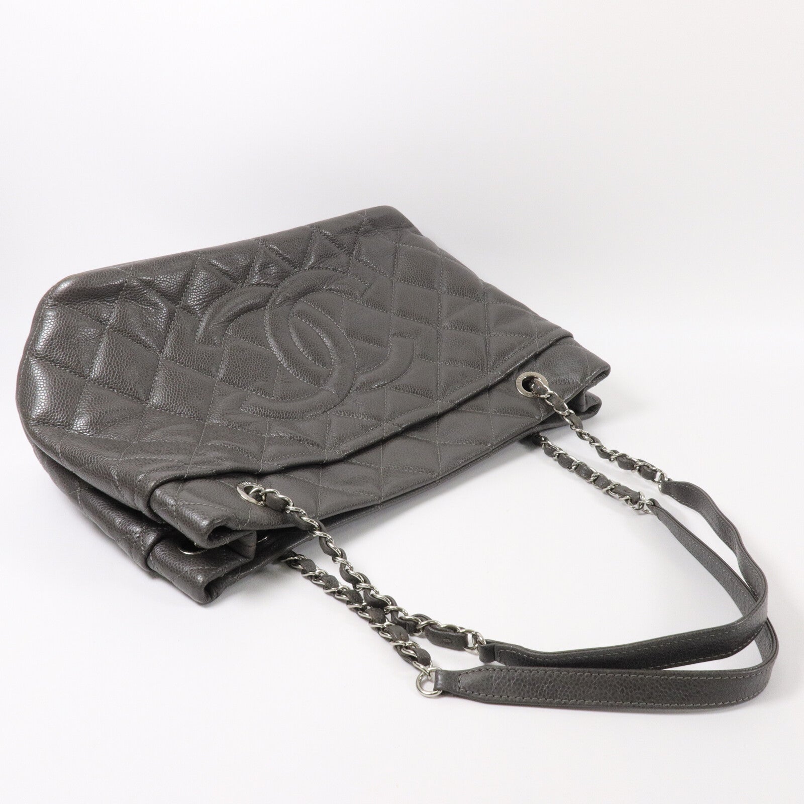 CHANEL 牛皮皮革CC Timeless Chain Tote鏈帶手挽袋