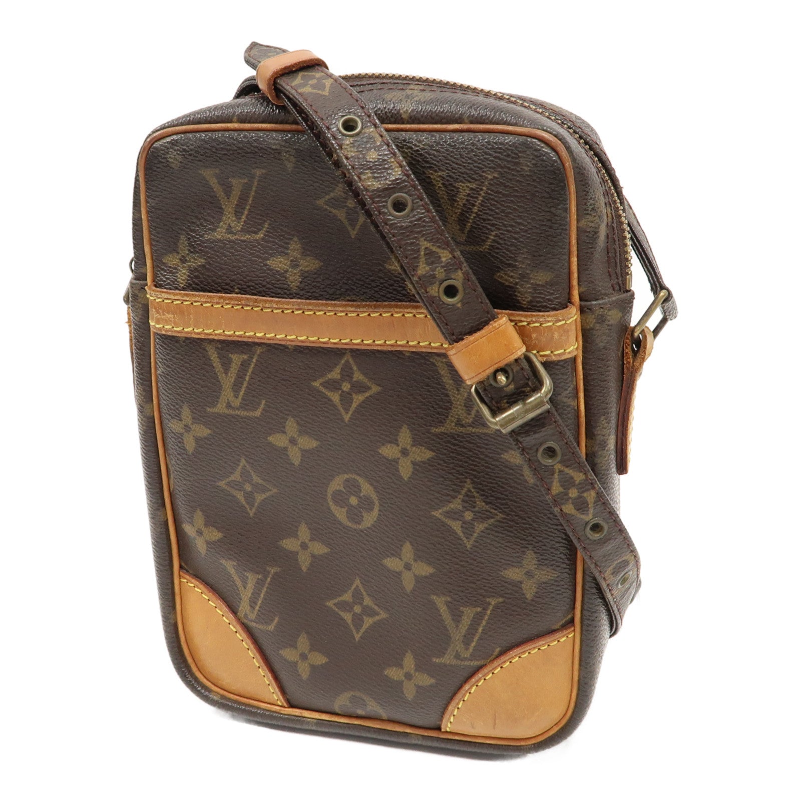 LOUIS VUITTON Monogram Danube金扣肩背袋啡色