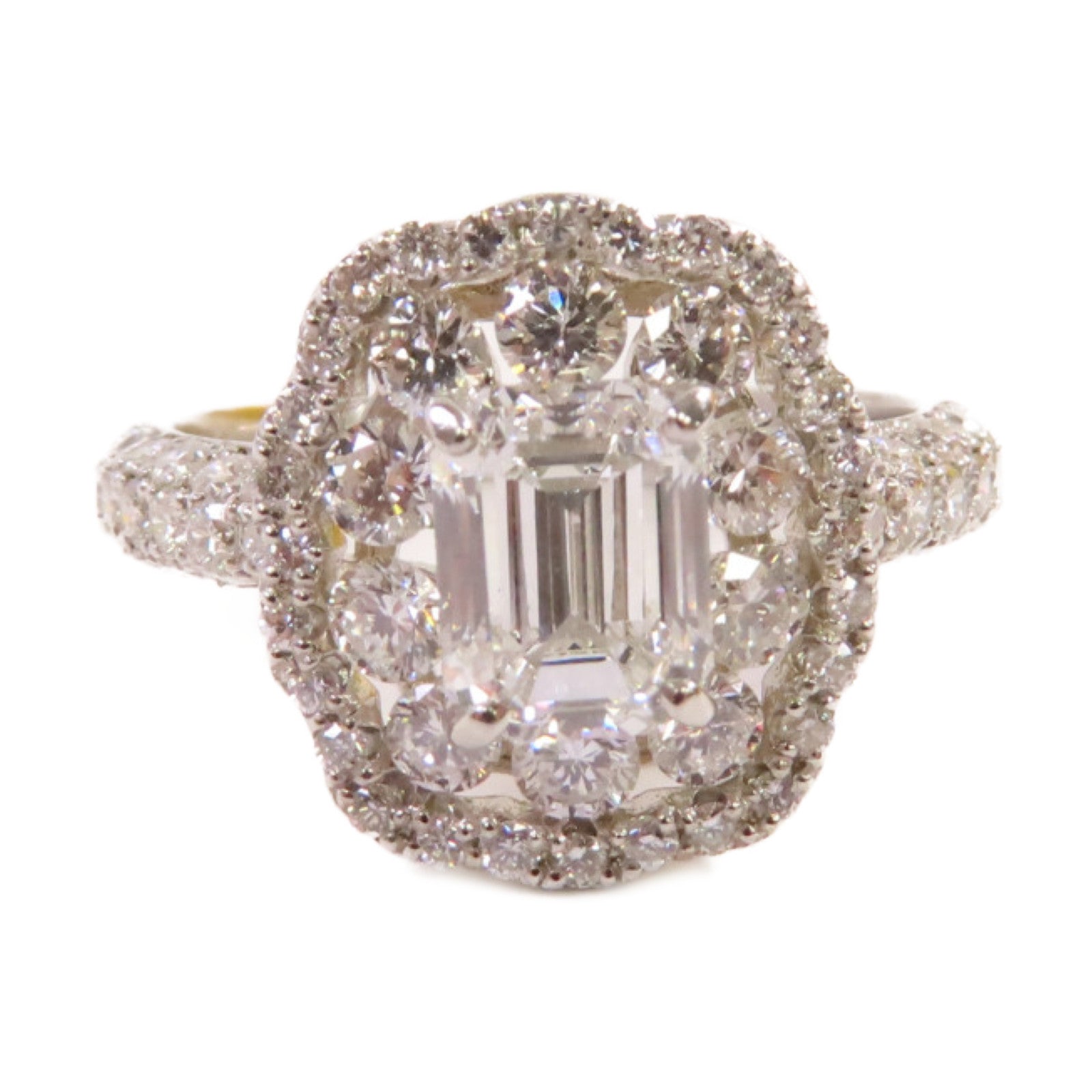 JEWELRY PT900鉑金/1.020ct鑽石/1.14ct鑽石Diamond Ring戒指US#5.5