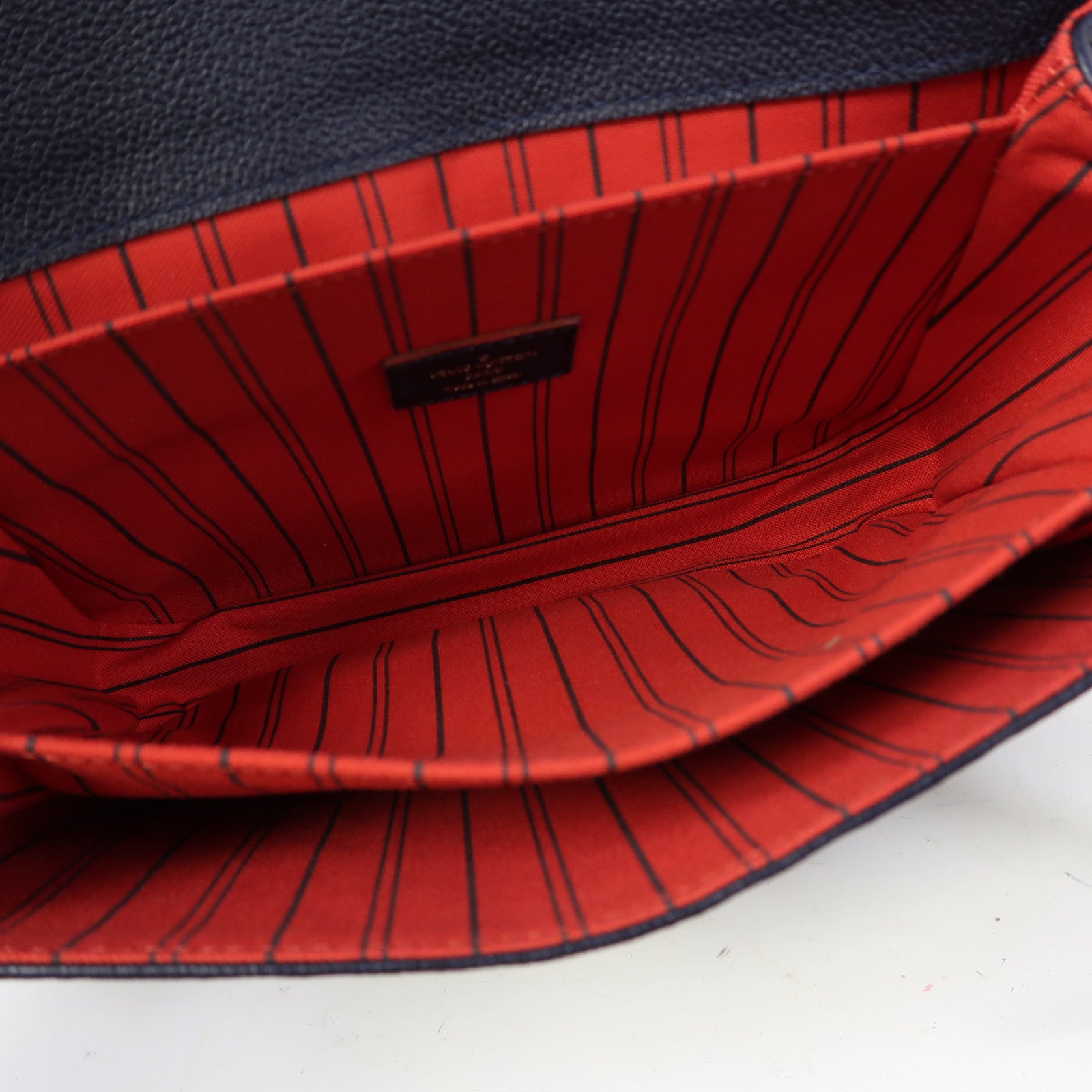 LOUIS VUITTON Monogram Empreinte Pochette Metis金扣手挽肩背兩用袋藍色