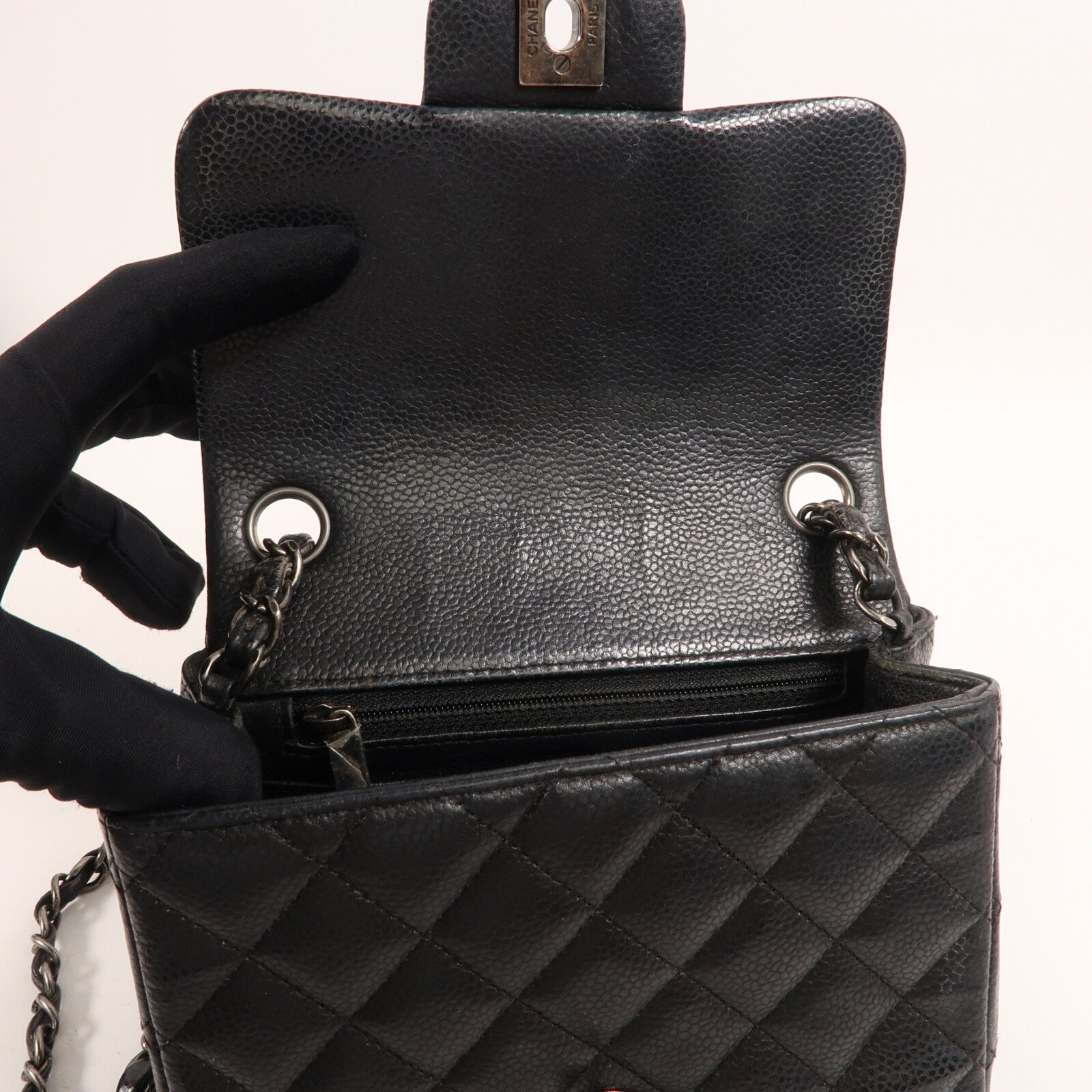 CHANEL 牛皮皮革Classic 17鏈帶肩背袋
