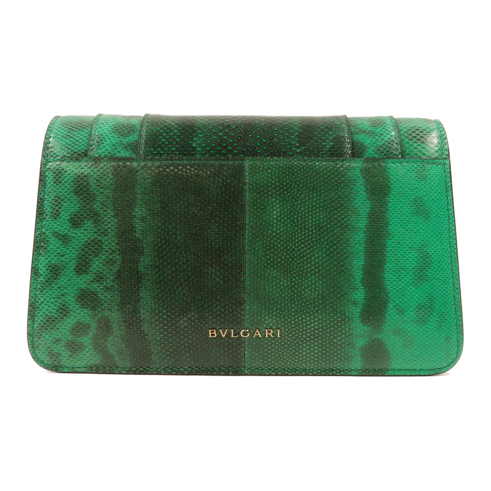 BVLGARI 蜥蝪皮革Serpenti Forever East West鏈帶肩背袋