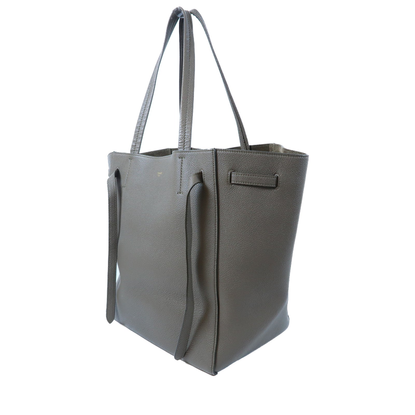 CELINE 牛皮皮革Small Cabas Phantom金扣手挽袋灰色