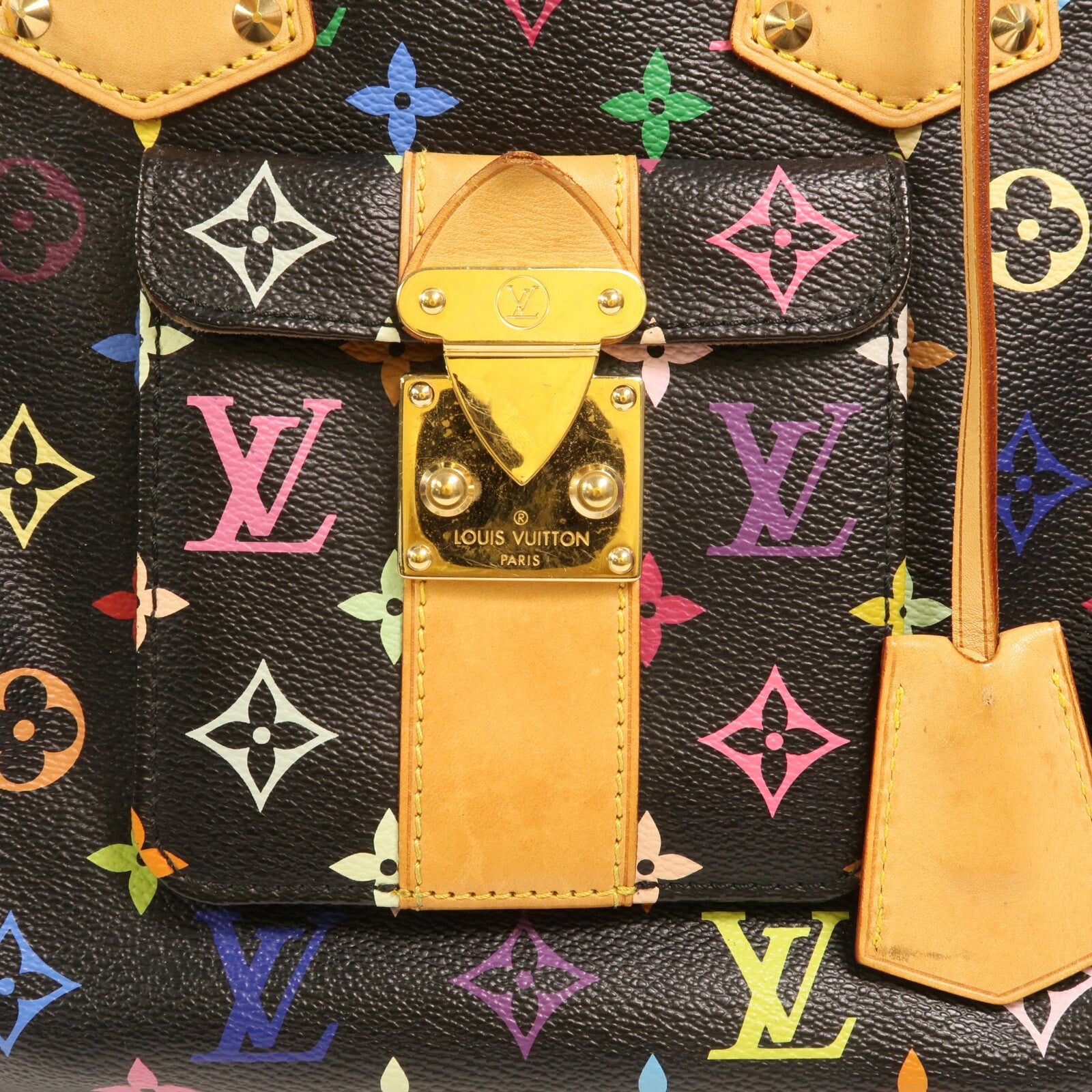 LOUIS VUITTON Monogram Multicolore Speedy 30金扣手挽袋