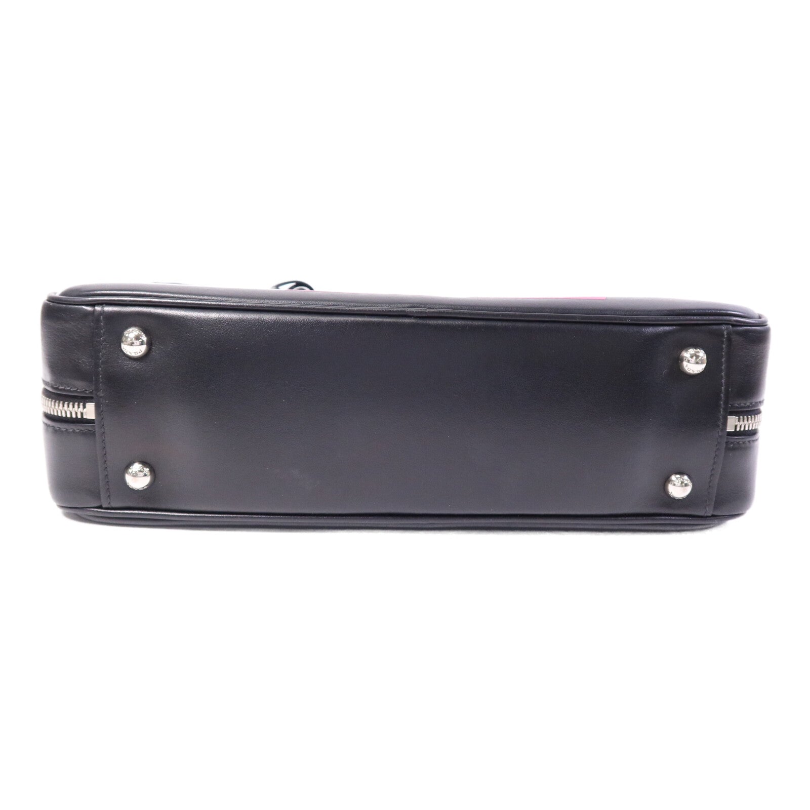 PRADA 【激減優惠】牛皮皮革Shoulder Bag銀扣手挽肩背兩用袋