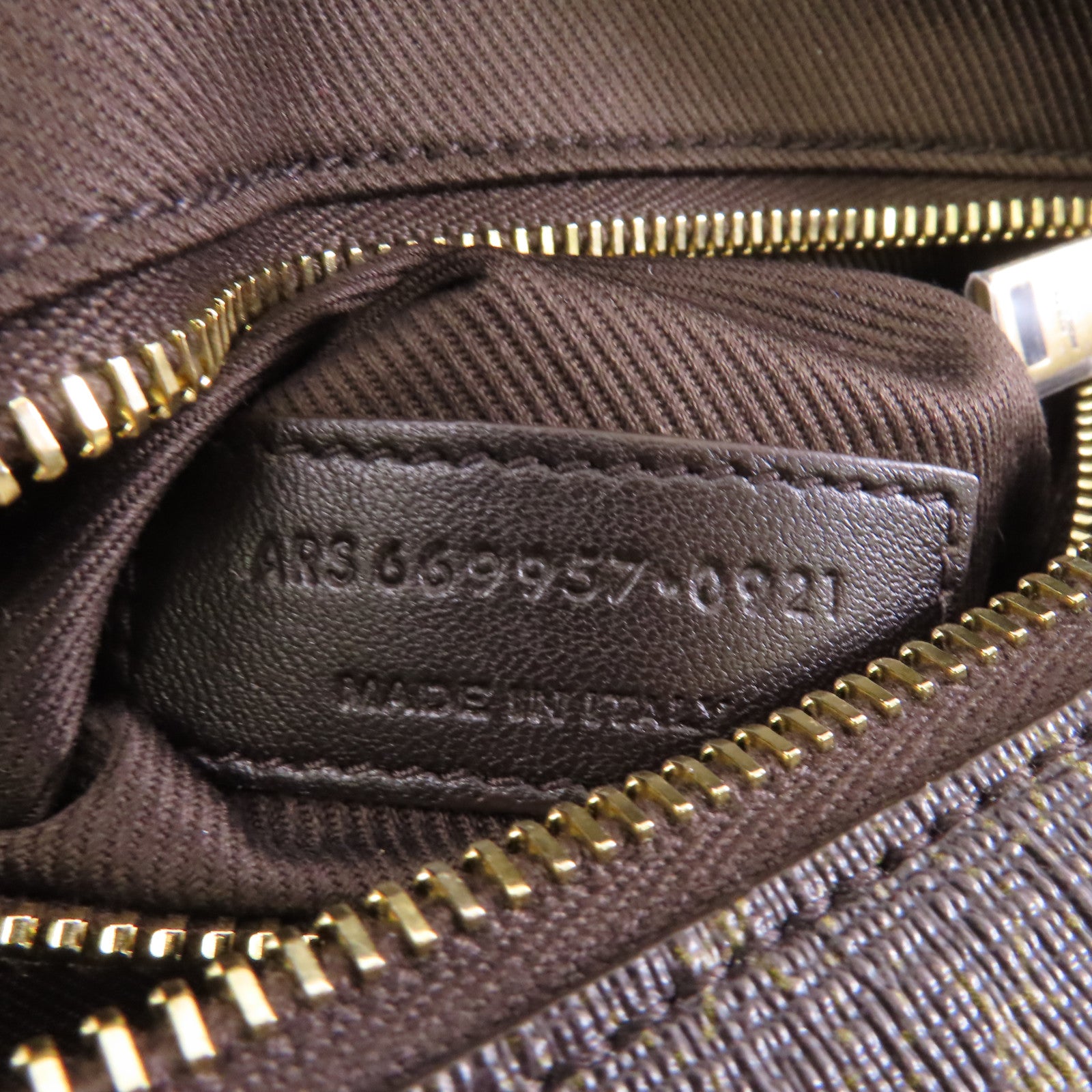 SAINT LAURENT 塗層帆布/皮革Shoulder Bag金扣肩背袋啡色