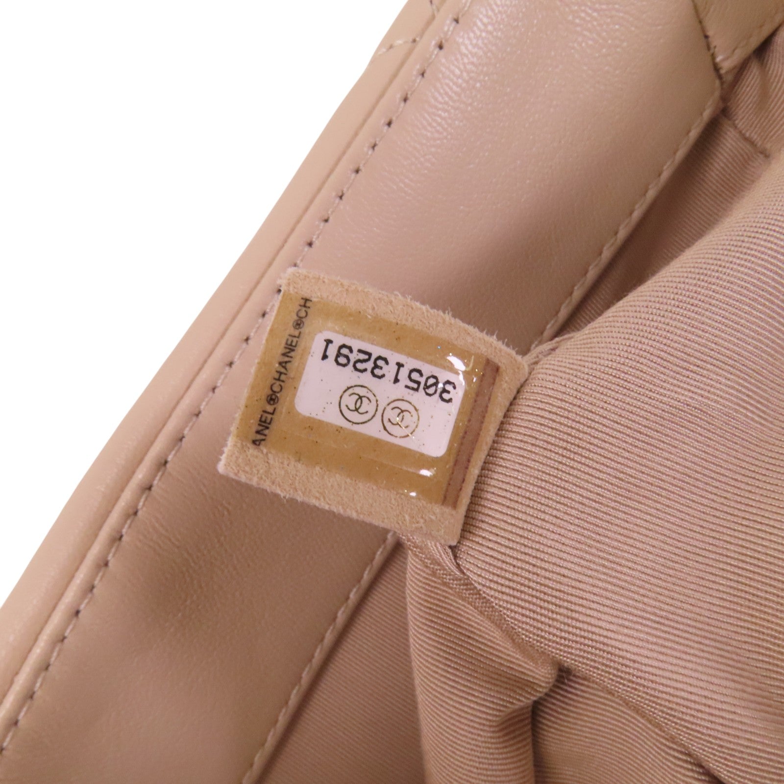 CHANEL 羊皮皮革C19金扣鏈帶手挽肩背兩用袋