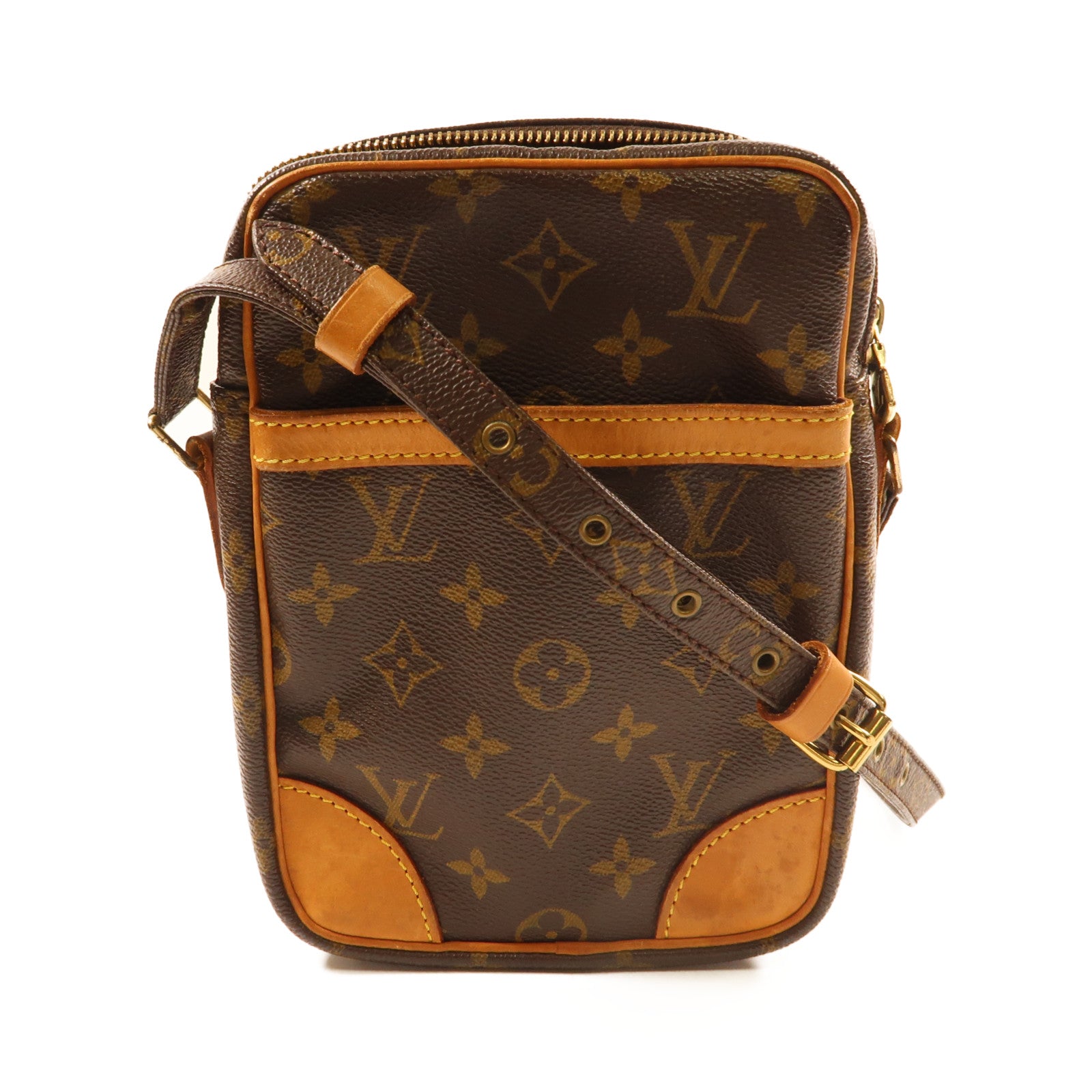 LOUIS VUITTON Monogram Danube金扣肩背袋啡色