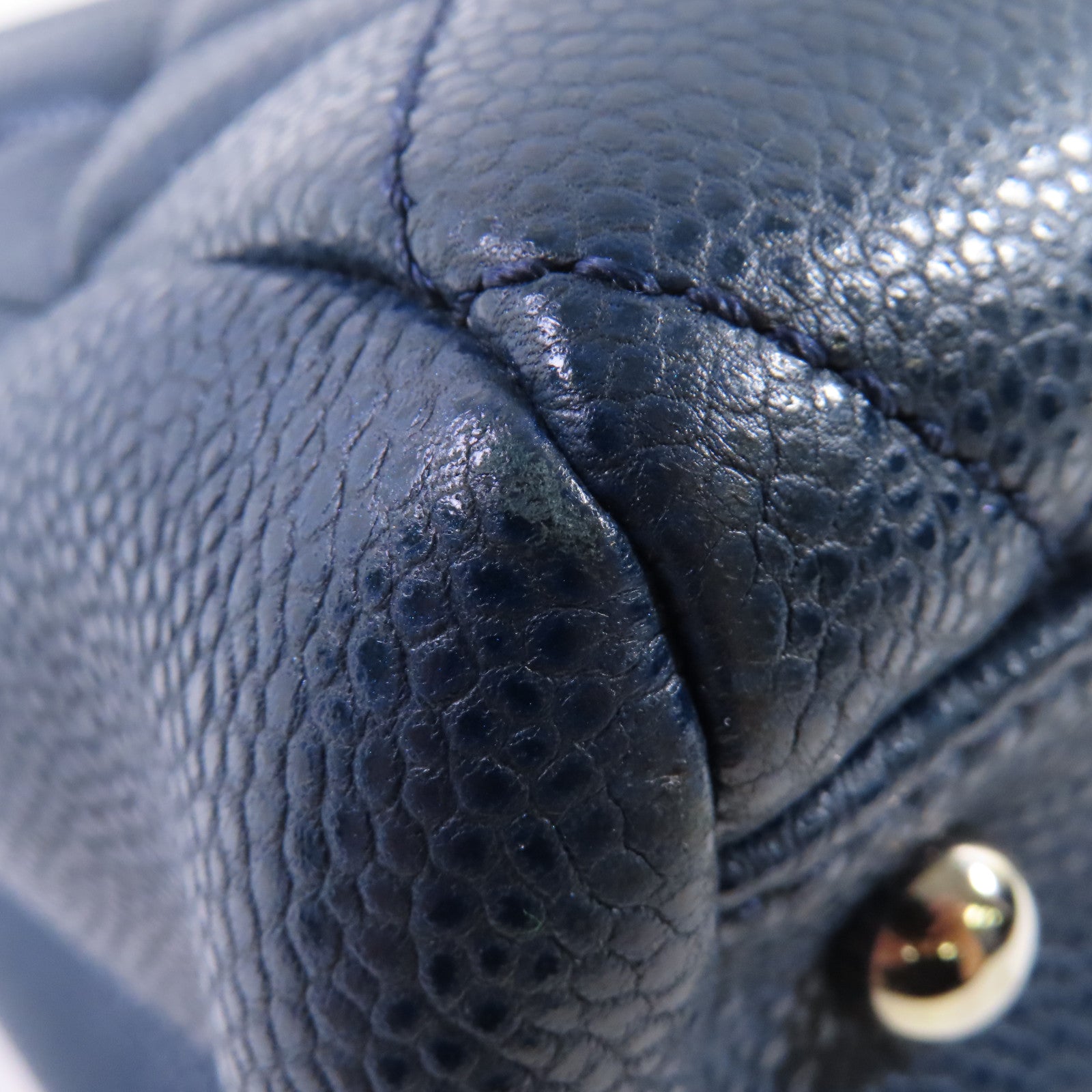 CHANEL 【激減優惠】菱格牛皮皮革Chain Shoulder Bag銀扣鏈帶肩背袋寶藍色