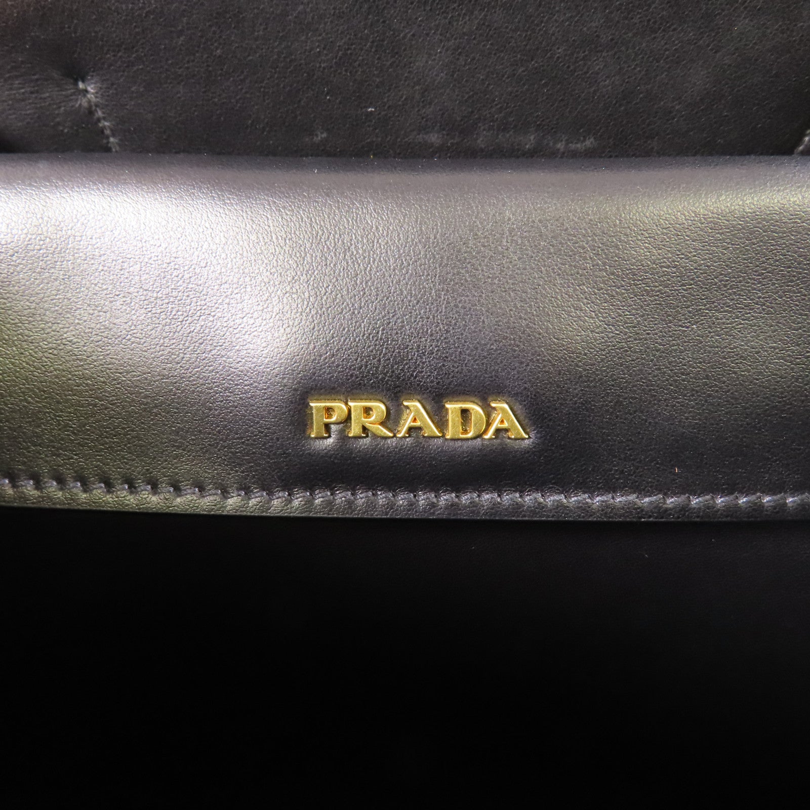 PRADA 牛皮皮革2 Way Bag金扣手挽肩背兩用袋