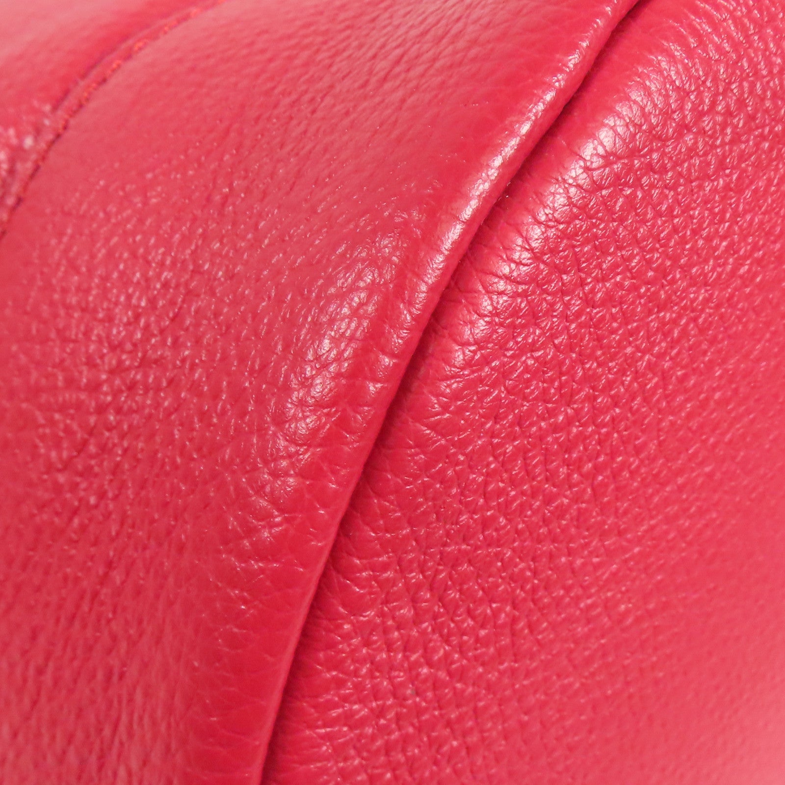 SEE BY CHLOE GHW Shoulder Bag Calfskin Leather Red