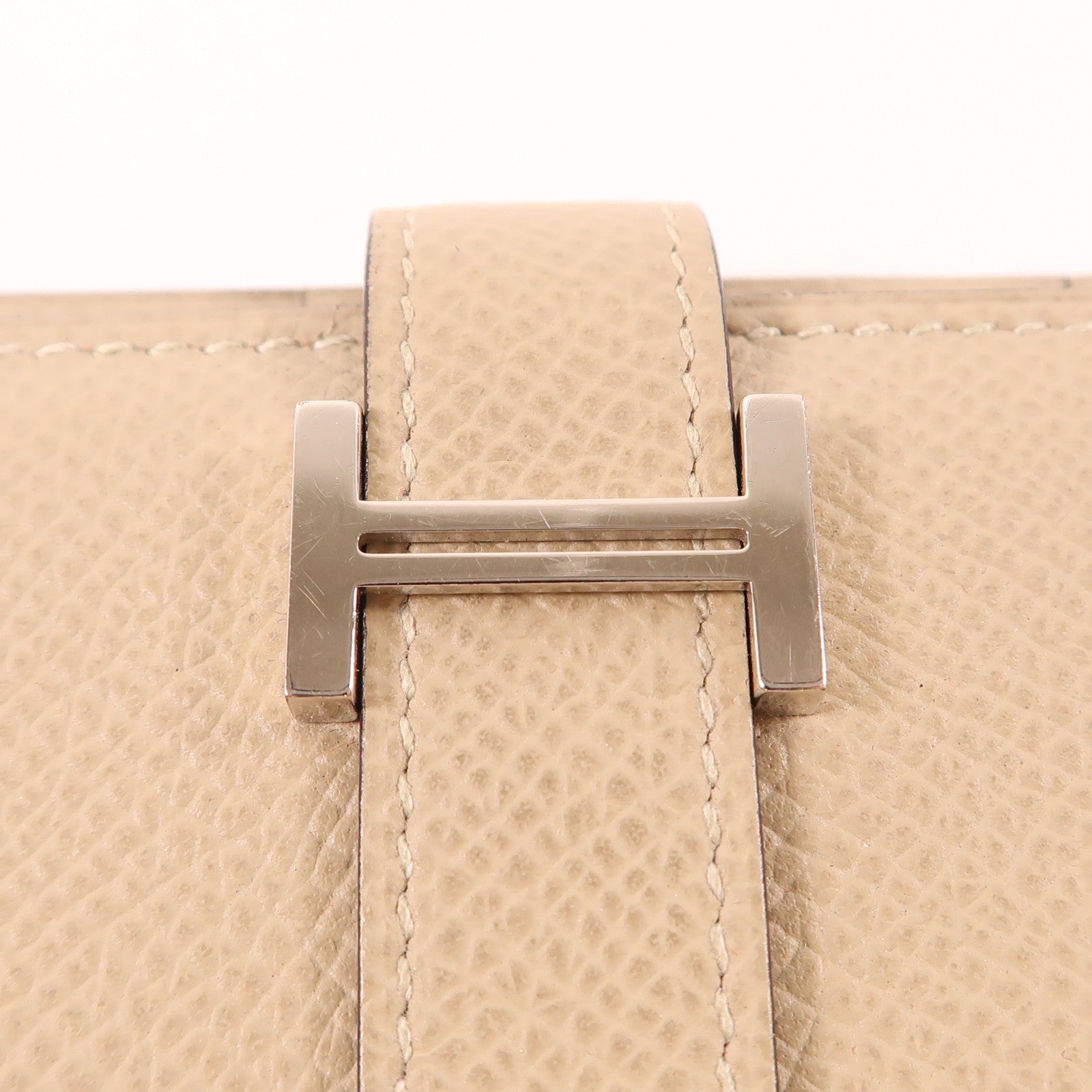 HERMES Epsom皮革Bearn Wallet銀扣長錢包Trench