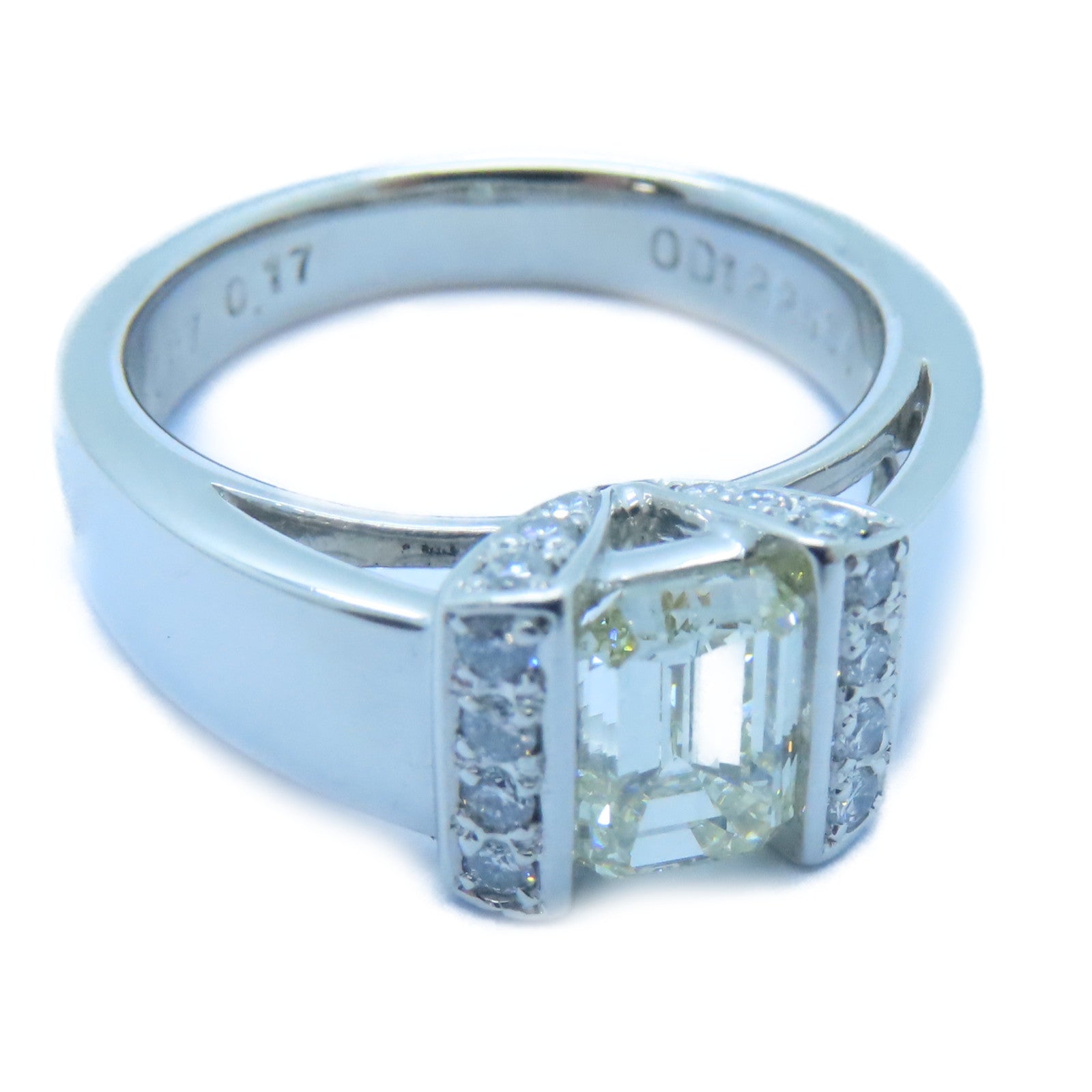 JEWELRY 【激減優惠】PT900鉑金Diamond Ring 1.027ct/0.17ct鑽石戒指US#5.5