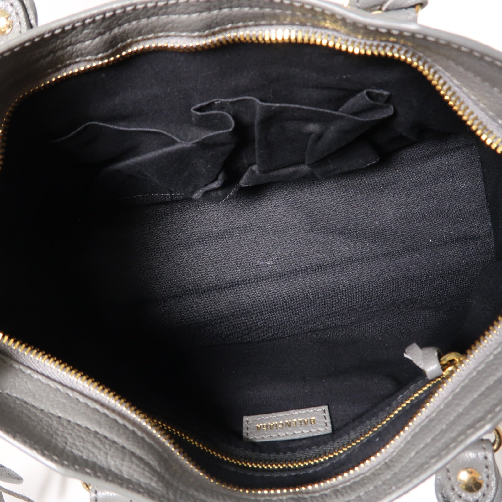 BALENCIAGA 牛皮皮革Classic City Bag金扣手挽肩背兩用袋灰色