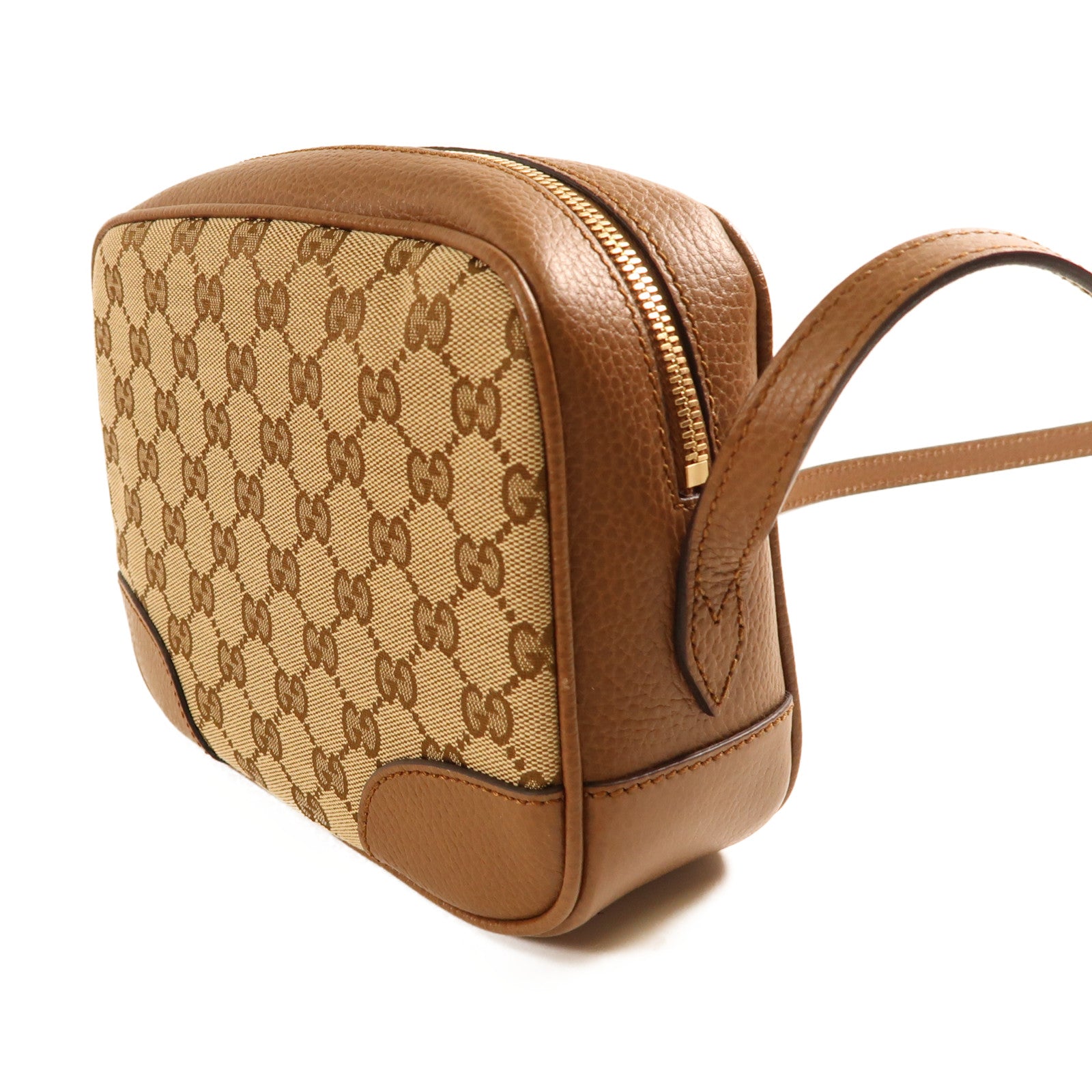 GUCCI GG GHW Shoulder Bag Canvas 449413 Brown