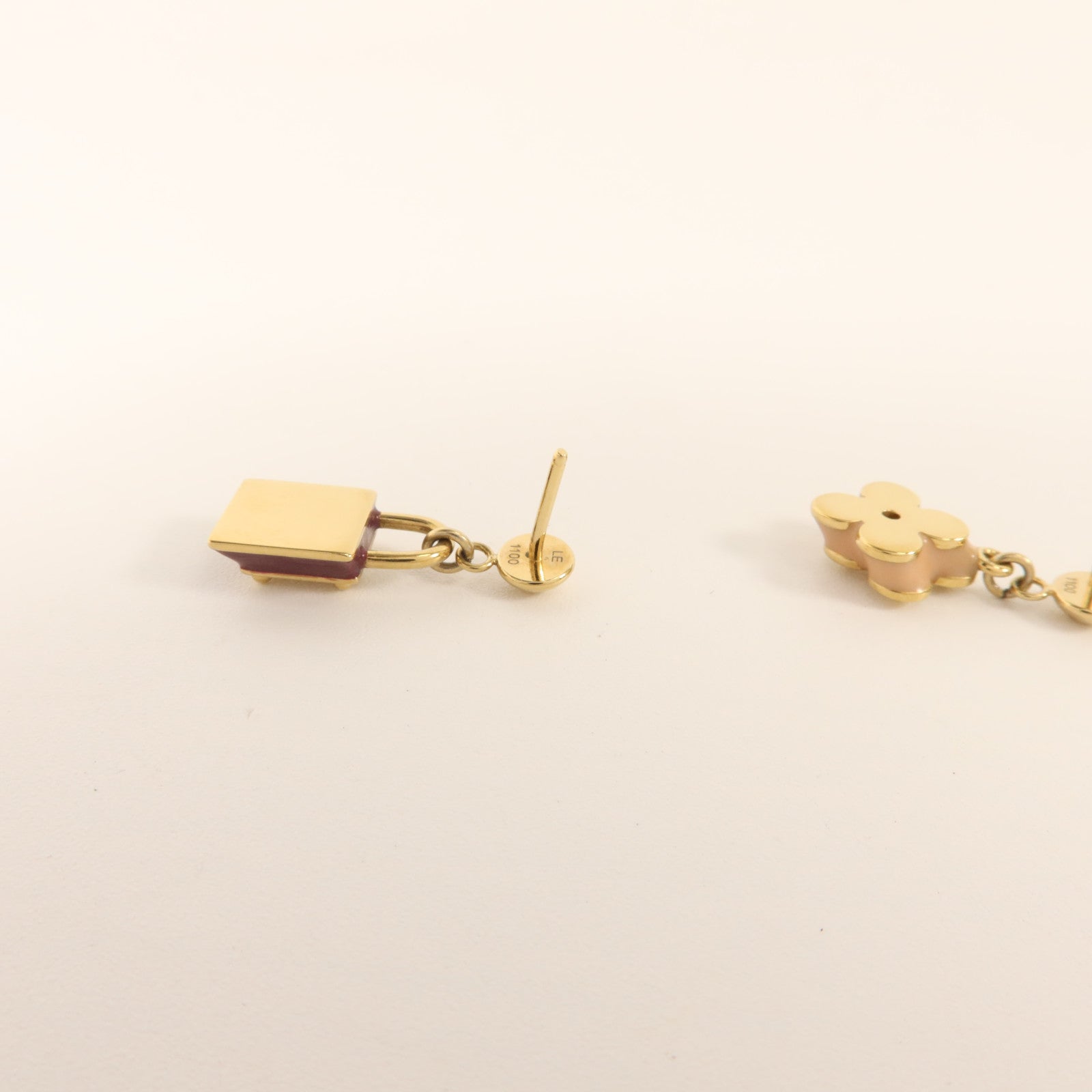 LOUIS VUITTON 銅/琺瑯Monogram Sweet Charms Earrings Set耳環