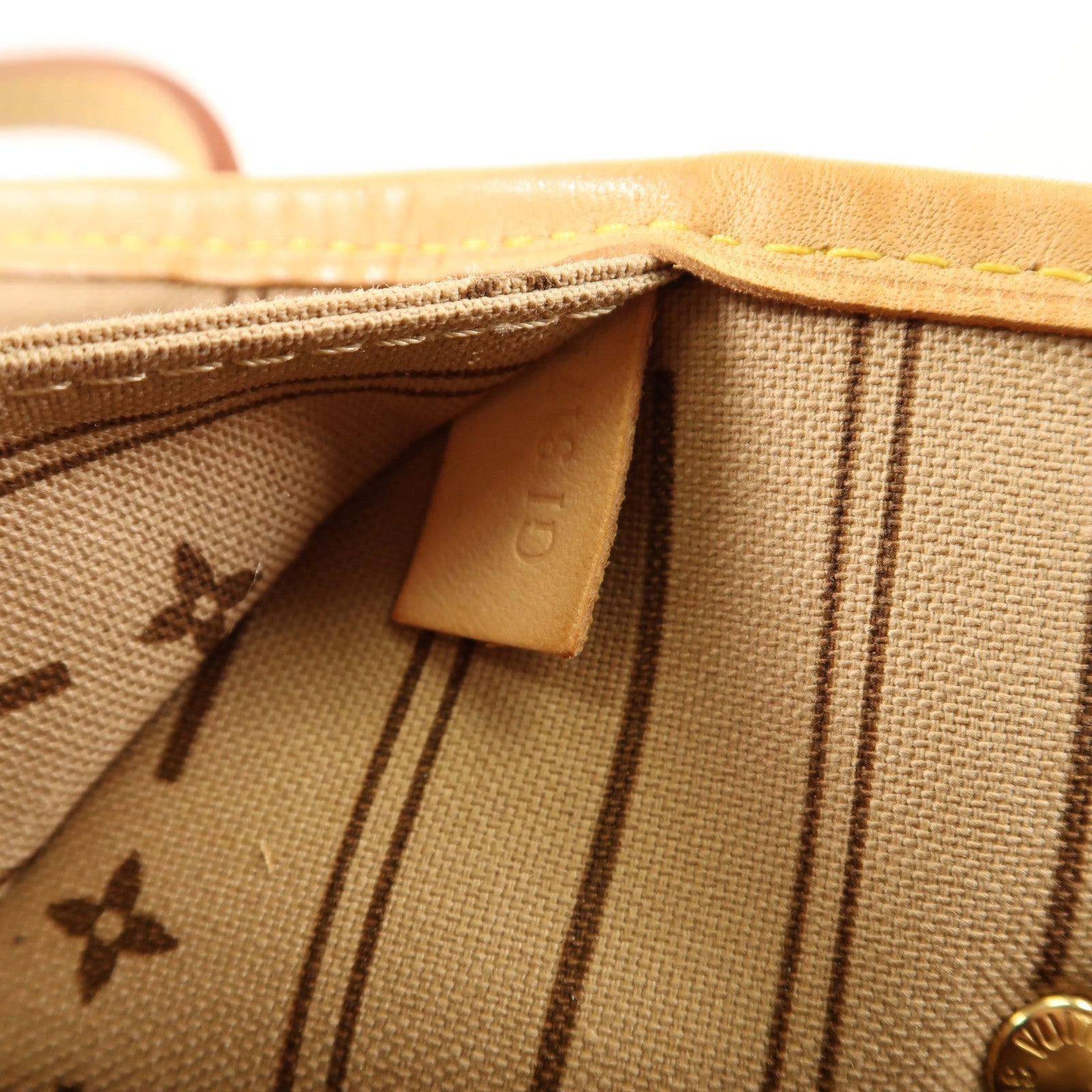 LOUIS VUITTON Monogram Neverfull MM金扣手挽袋