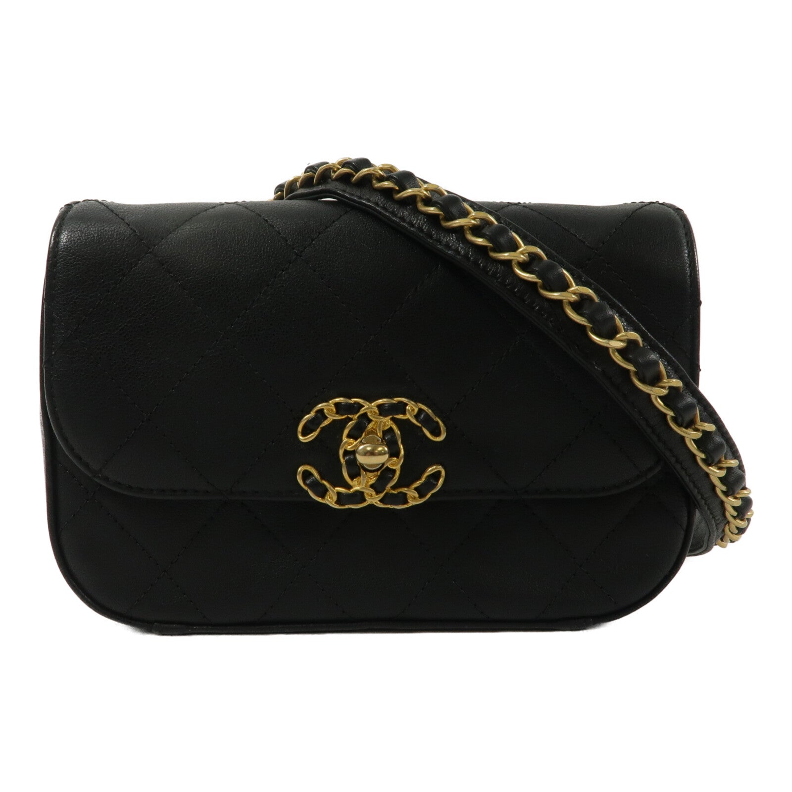 CHANEL 羊皮皮革Chanel 19 Flap Belt Bag腰包