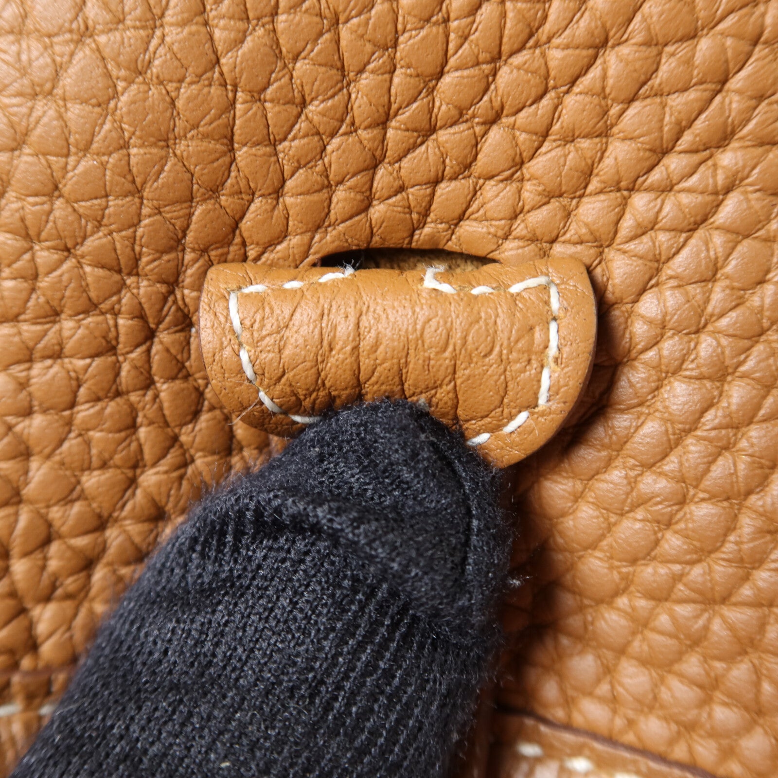 HERMES Clemence皮革Evelyne TPM金扣肩背袋Gold
