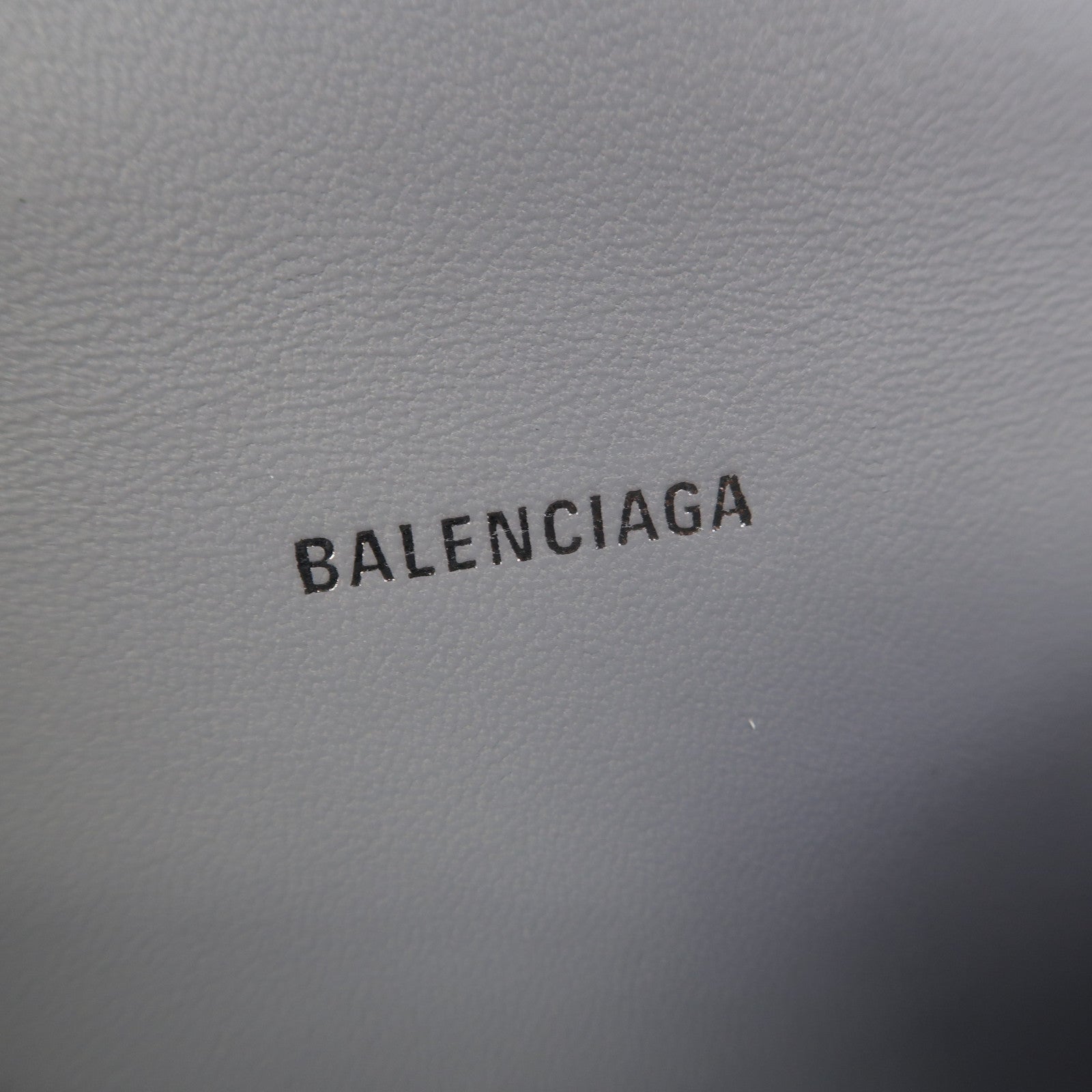 BALENCIAGA 牛皮皮革Shoulder Bag銀扣手挽肩背兩用袋灰色