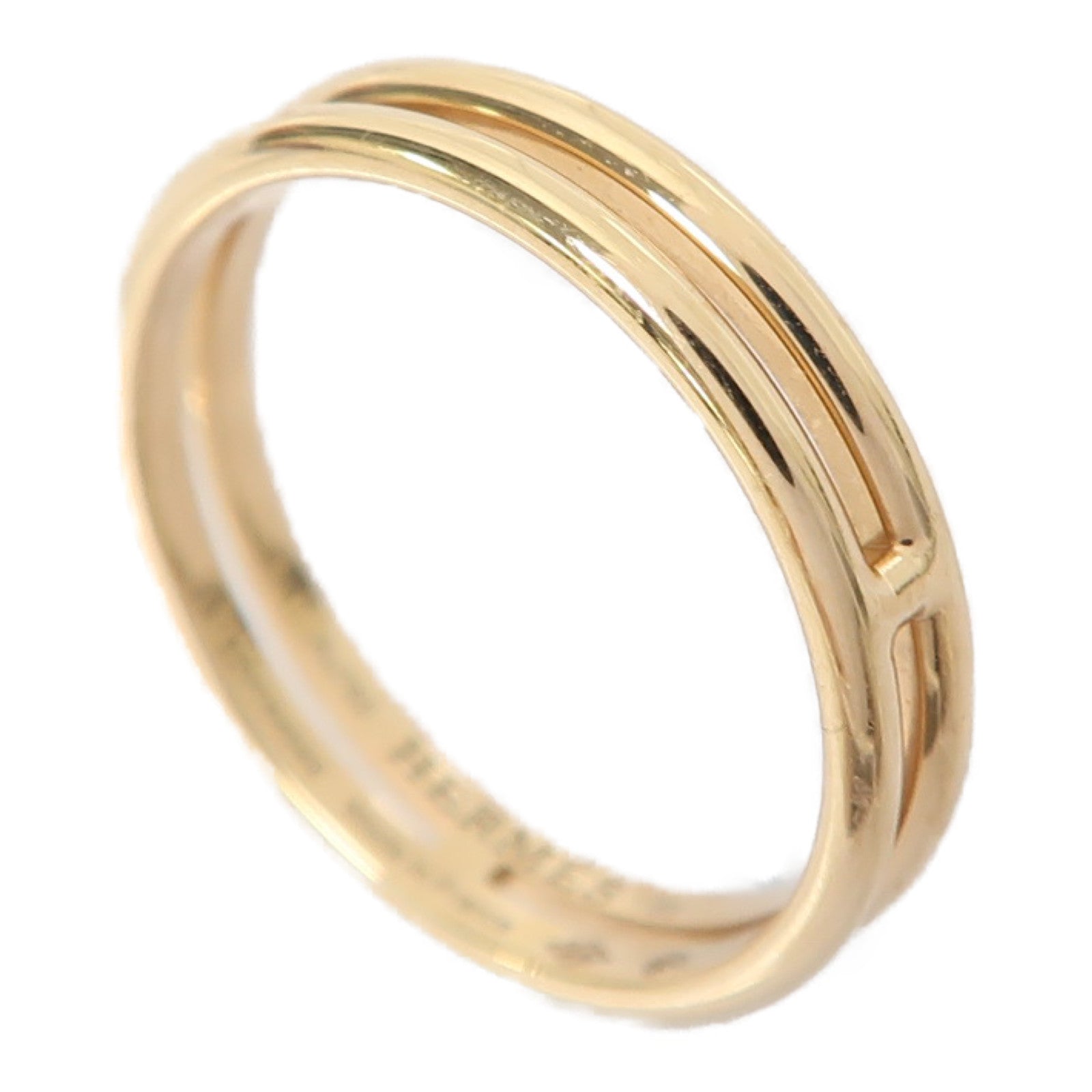 HERMES 18K玫瑰金Ariane Wedding Band戒指US#7.25