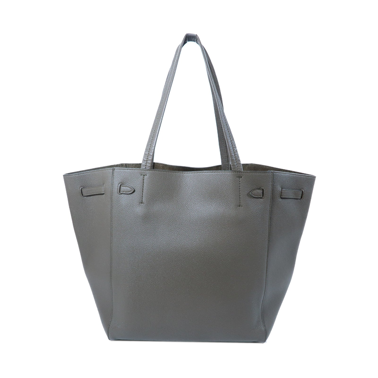 CELINE 牛皮皮革Small Cabas Phantom金扣手挽袋灰色