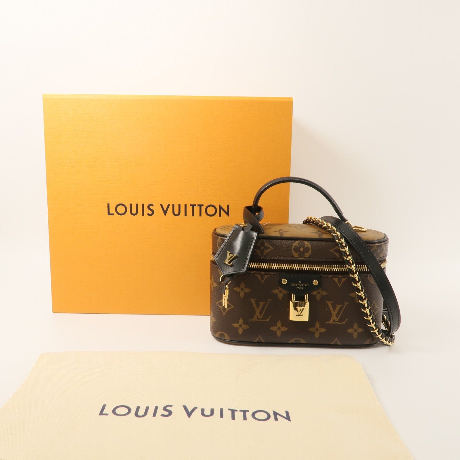 LOUIS VUITTON Monogram Reverse Vanity Chain Pouch手挽肩背兩用袋