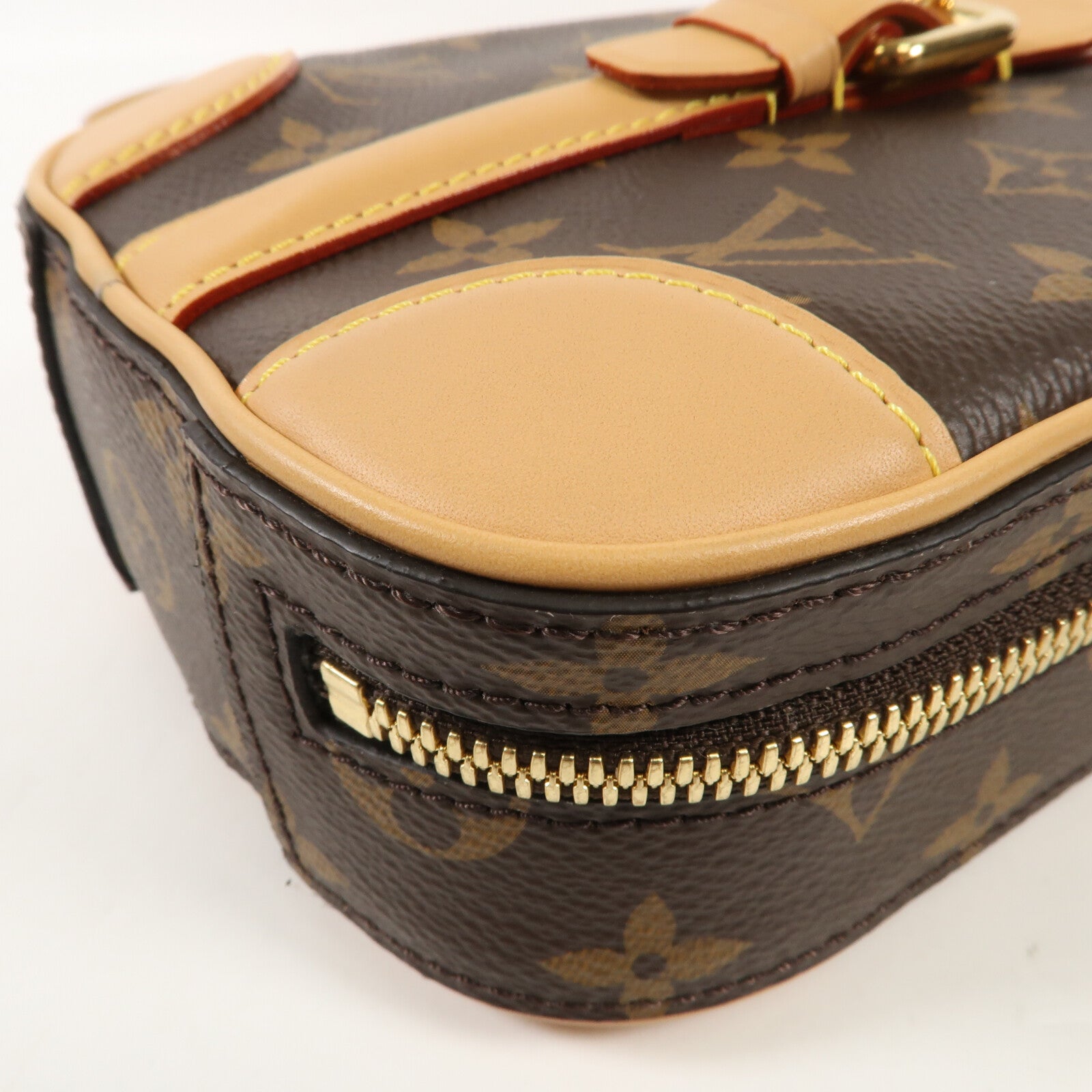 LOUIS VUITTON Monogram Valisette Vertical金扣手挽肩背兩用袋棕色