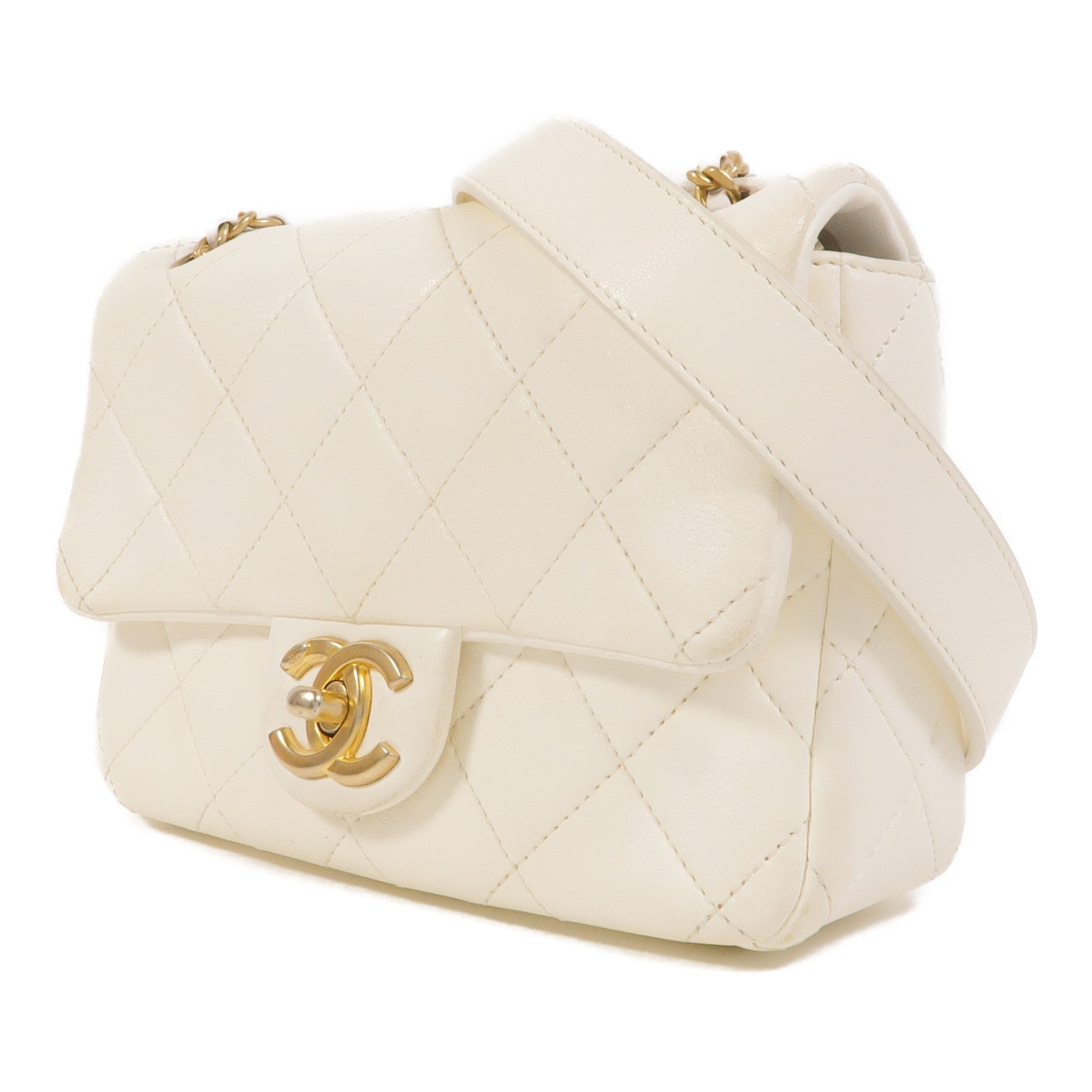 CHANEL 羊皮皮革Mini Flap Bag鏈帶肩背袋