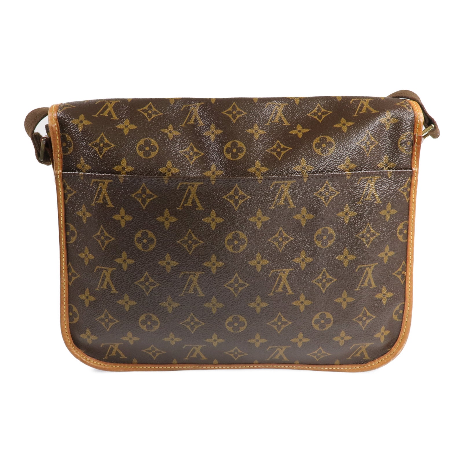 LOUIS VUITTON Monogram Bosphore金扣肩背袋棕色