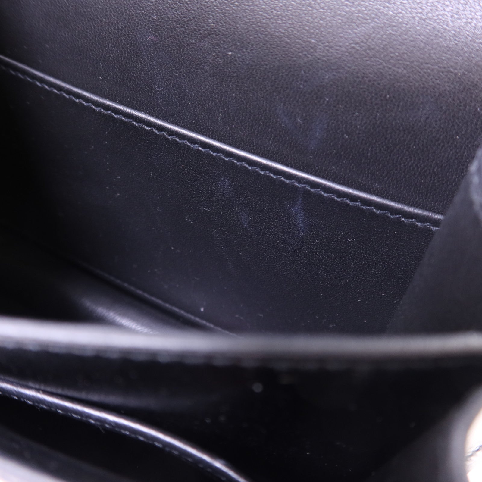 HERMES Box Calf皮革Constance Mini金扣肩背袋Noir