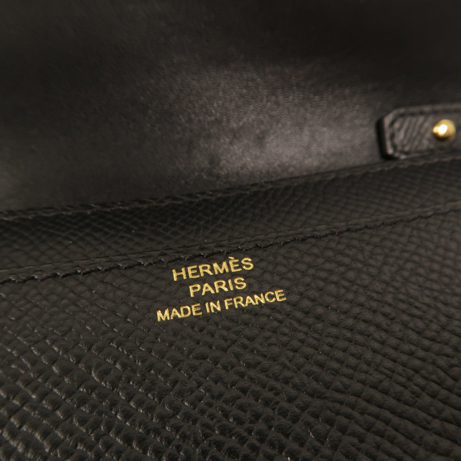 HERMES 皮革Constance To Go肩背袋Noir