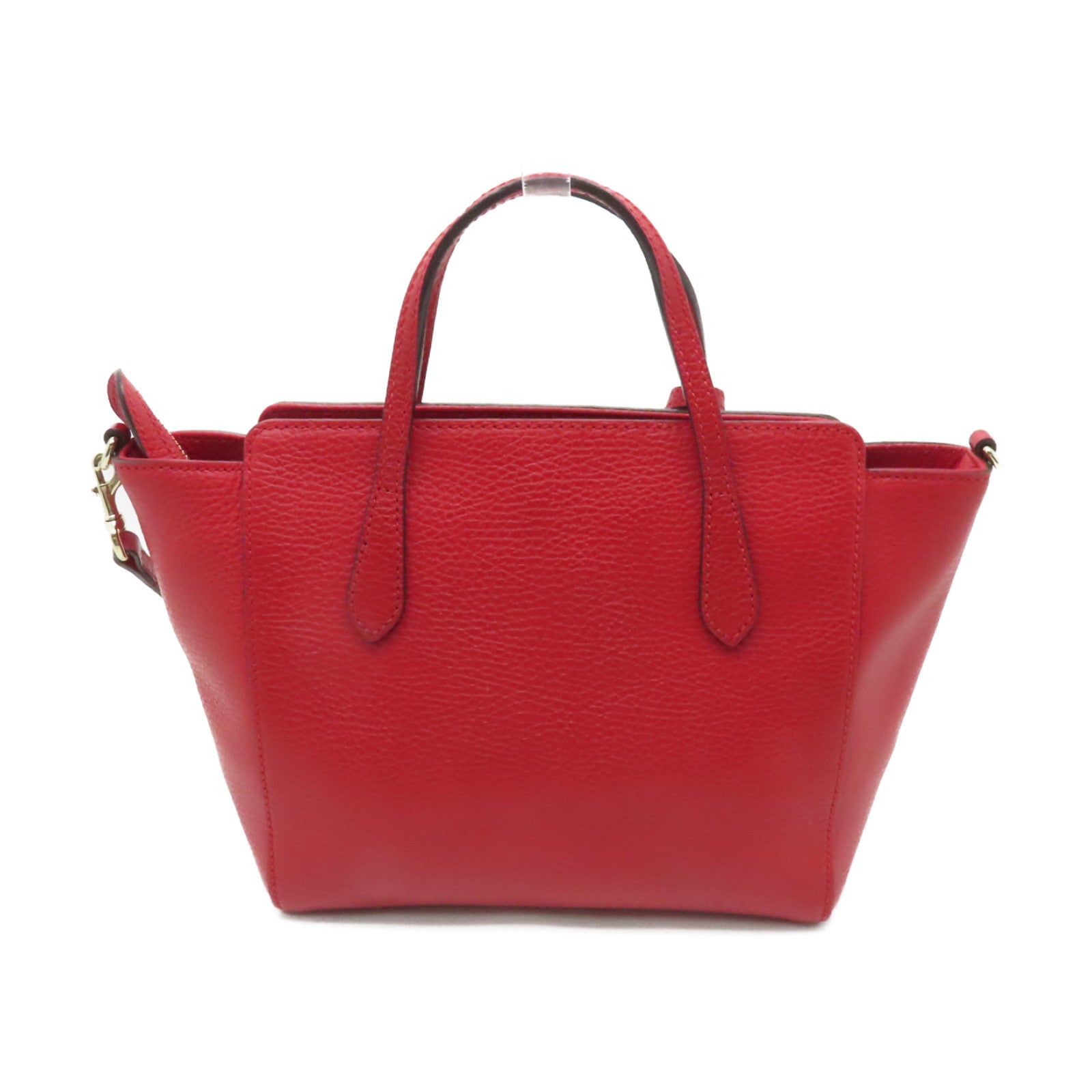 GUCCI 【清倉大減價】牛皮皮革2 Way Shoulder金扣手挽肩背兩用袋紅色