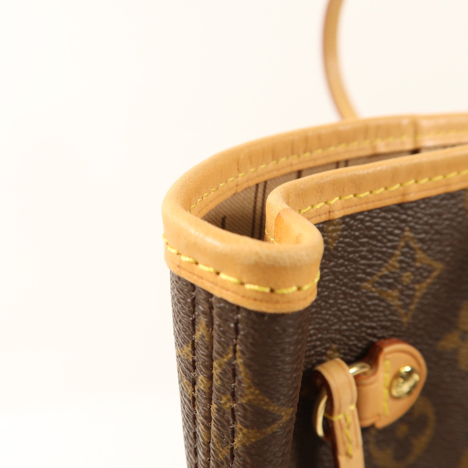 LOUIS VUITTON Monogram Neverfull MM金扣手挽袋