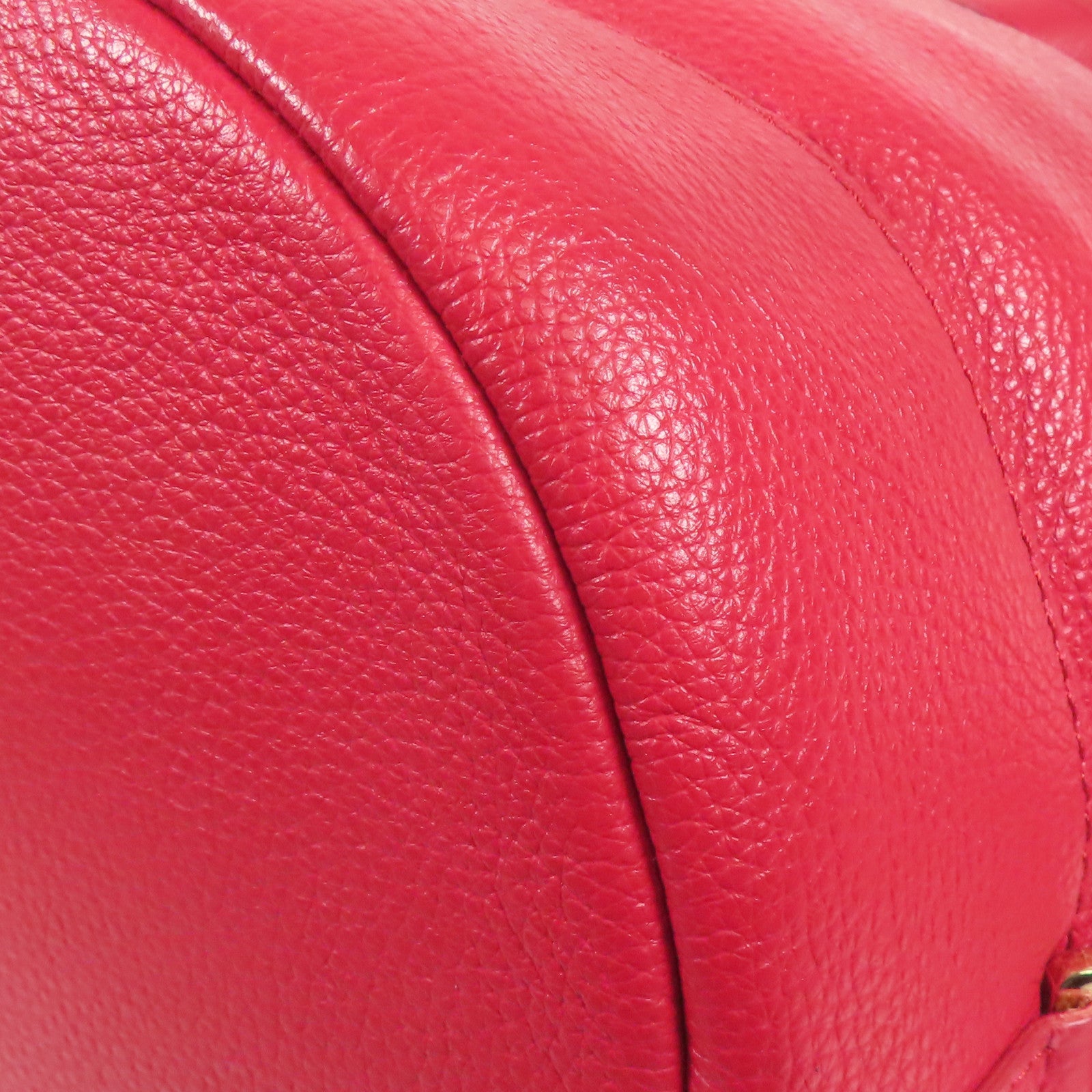 SEE BY CHLOE GHW Shoulder Bag Calfskin Leather Red