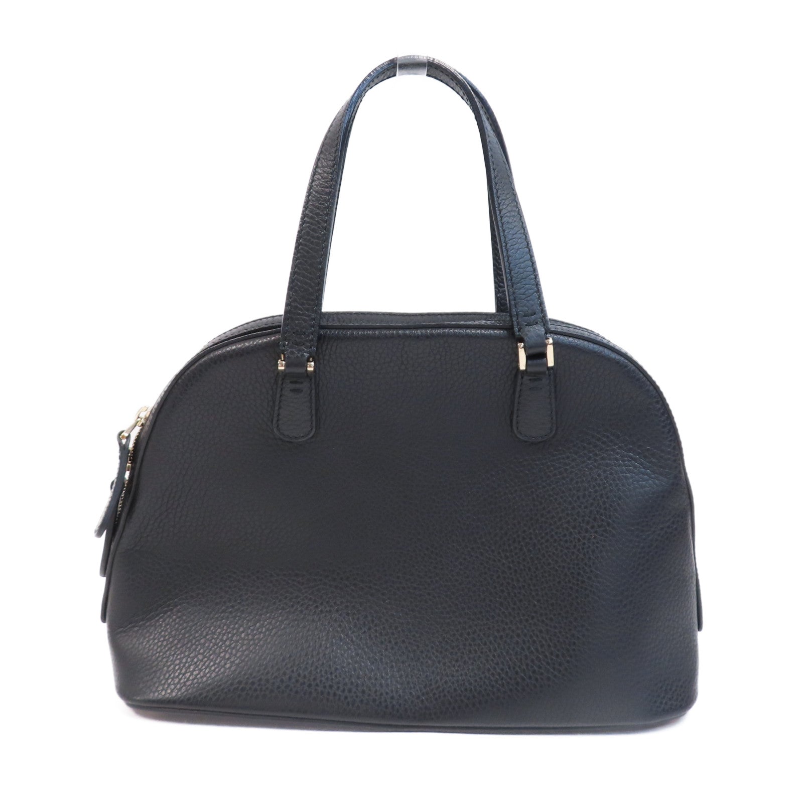 GUCCI 牛皮皮革Shoulder Bag銀扣手挽肩背兩用袋黑色