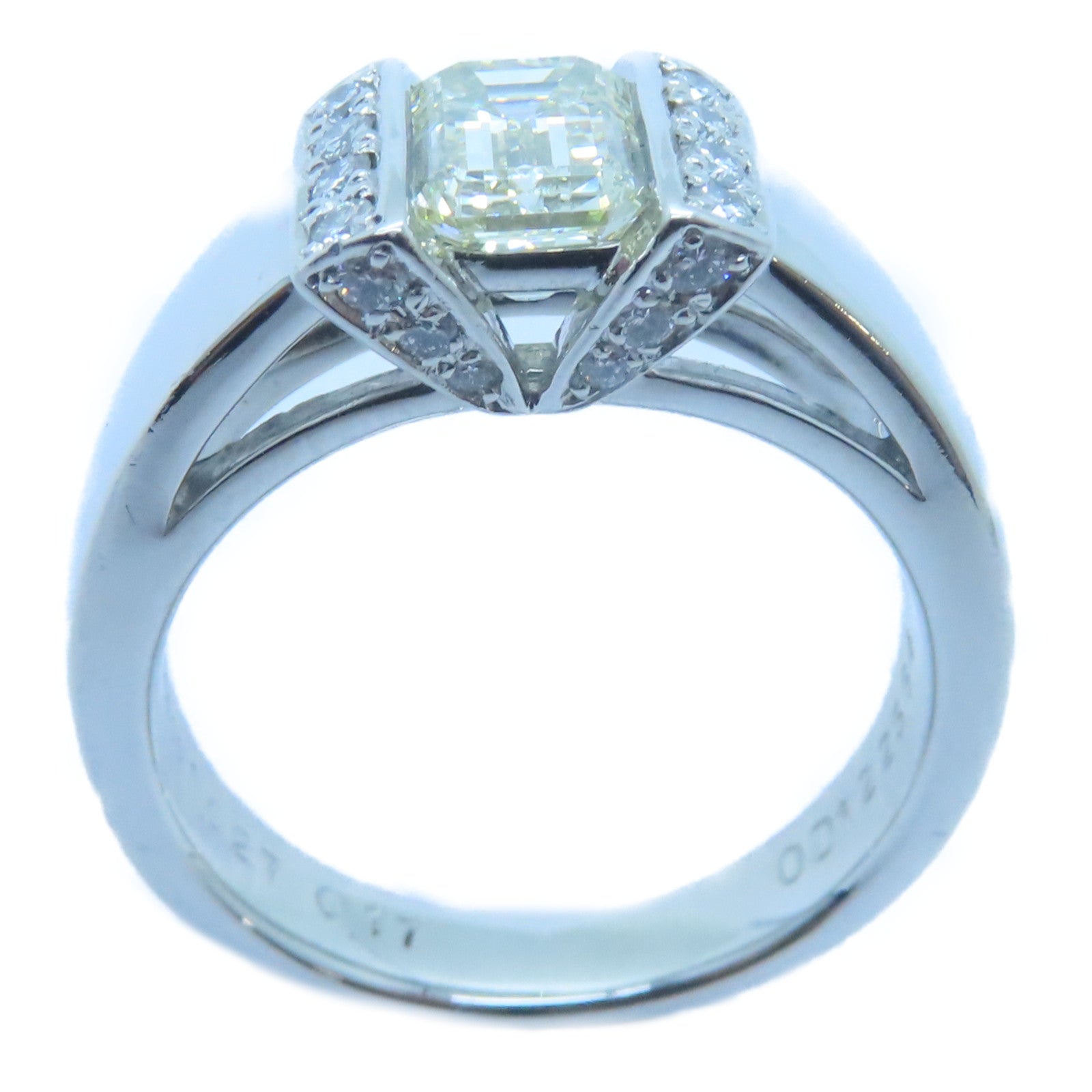 JEWELRY 【激減優惠】PT900鉑金Diamond Ring 1.027ct/0.17ct鑽石戒指US#5.5