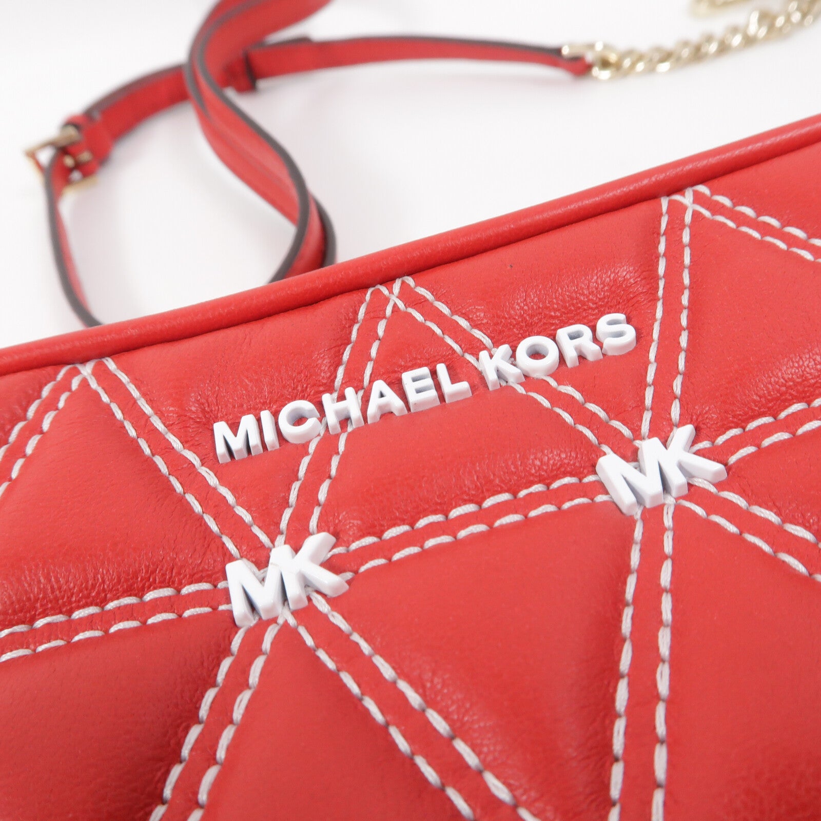 Michael Kors 牛皮皮革Ginny Leather Crossbody Bag肩背袋