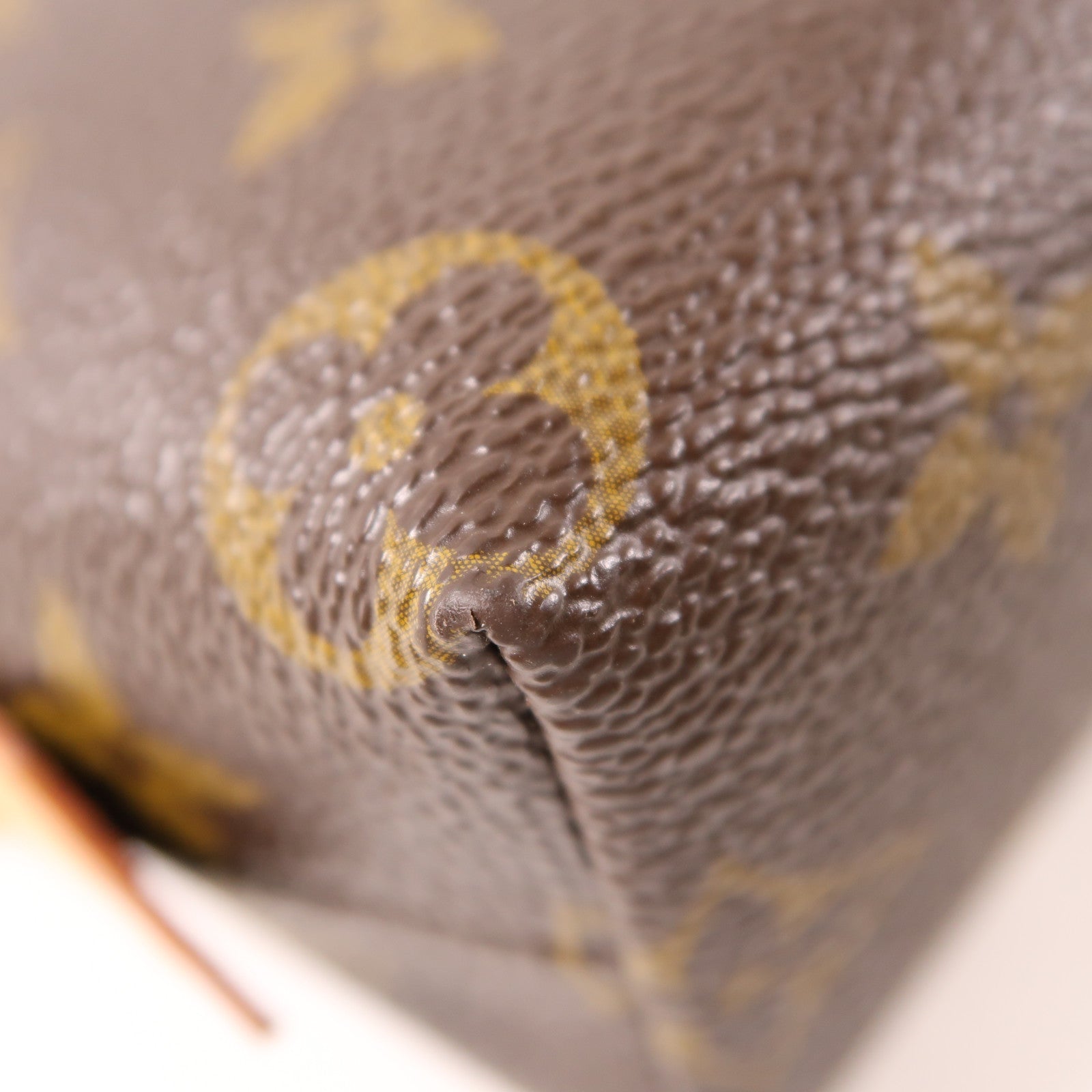 LOUIS VUITTON Monogram Cosmetic Pouch金扣手拿包棕色