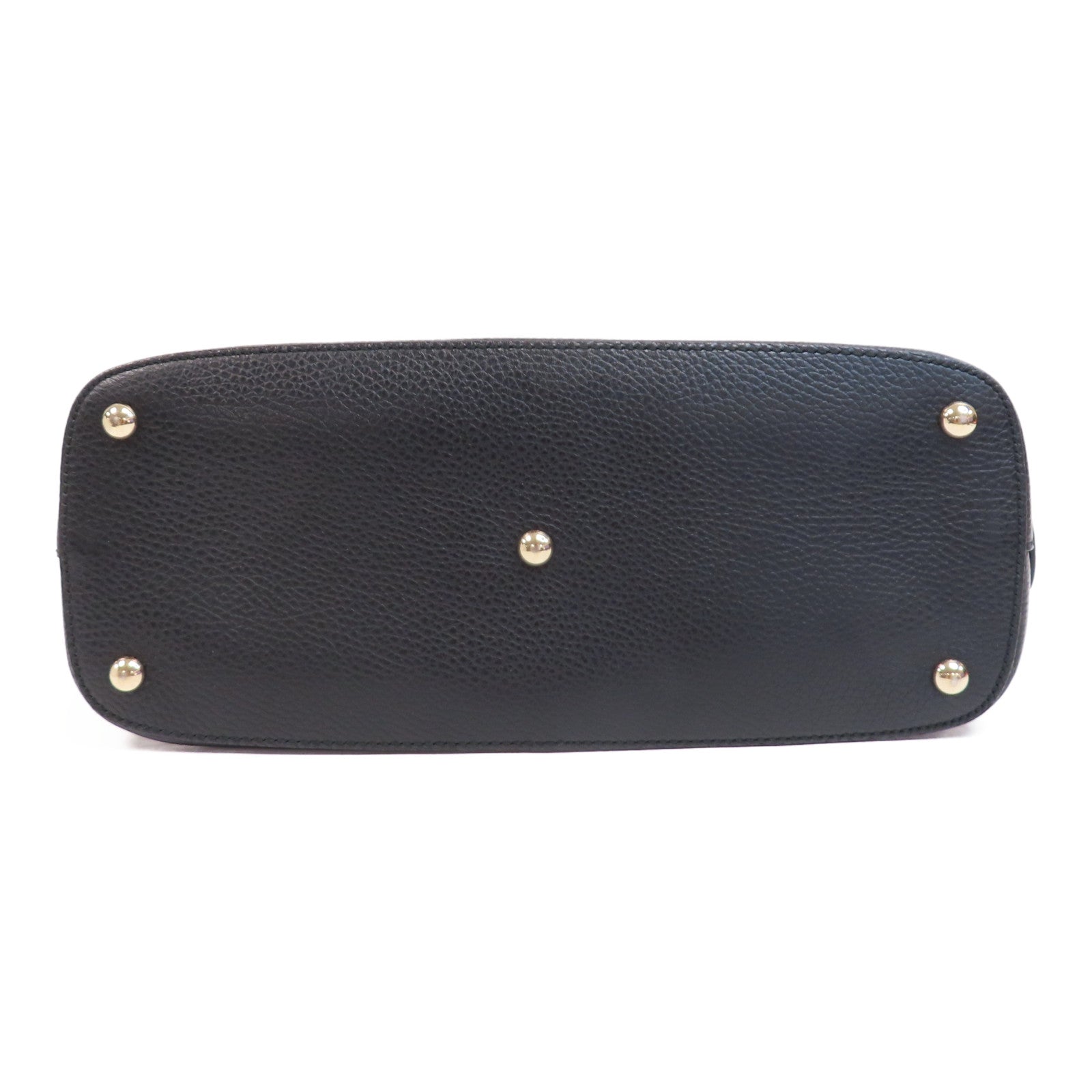 GUCCI 牛皮皮革Shoulder Bag銀扣手挽肩背兩用袋黑色