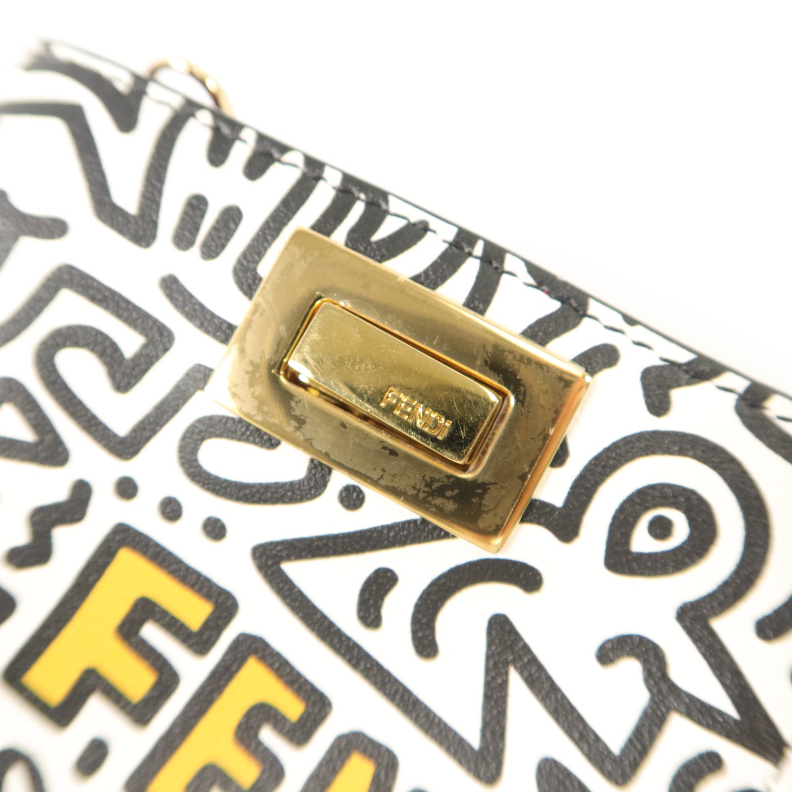 FENDI 牛皮皮革Peekaboo Phone Pouch電話肩背袋