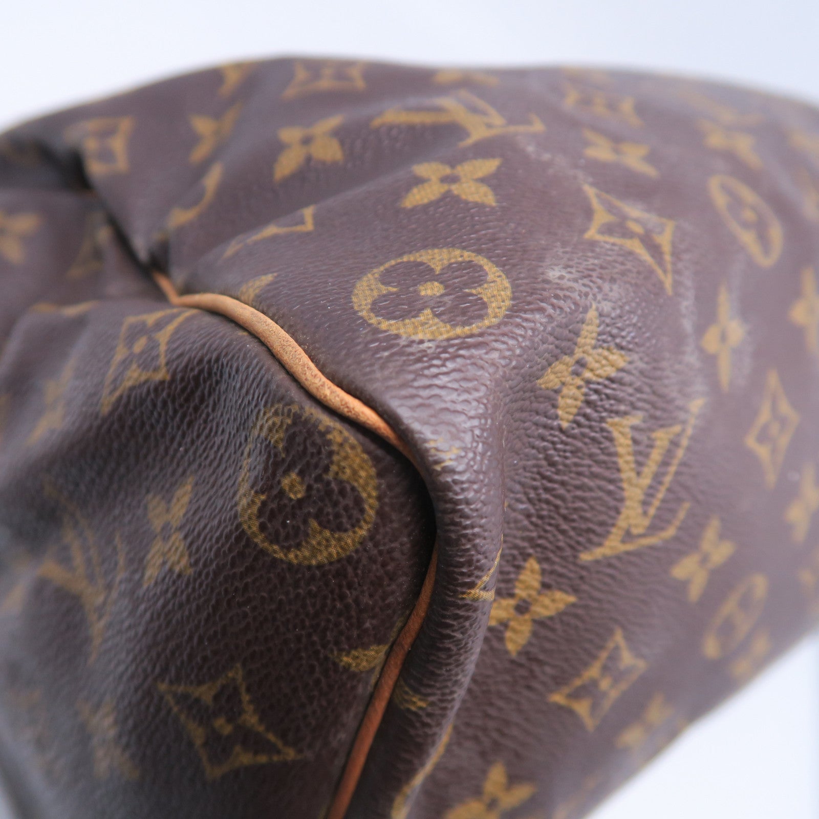 LOUIS VUITTON 【激減優惠】Monogram Speedy 35金扣手挽袋啡色